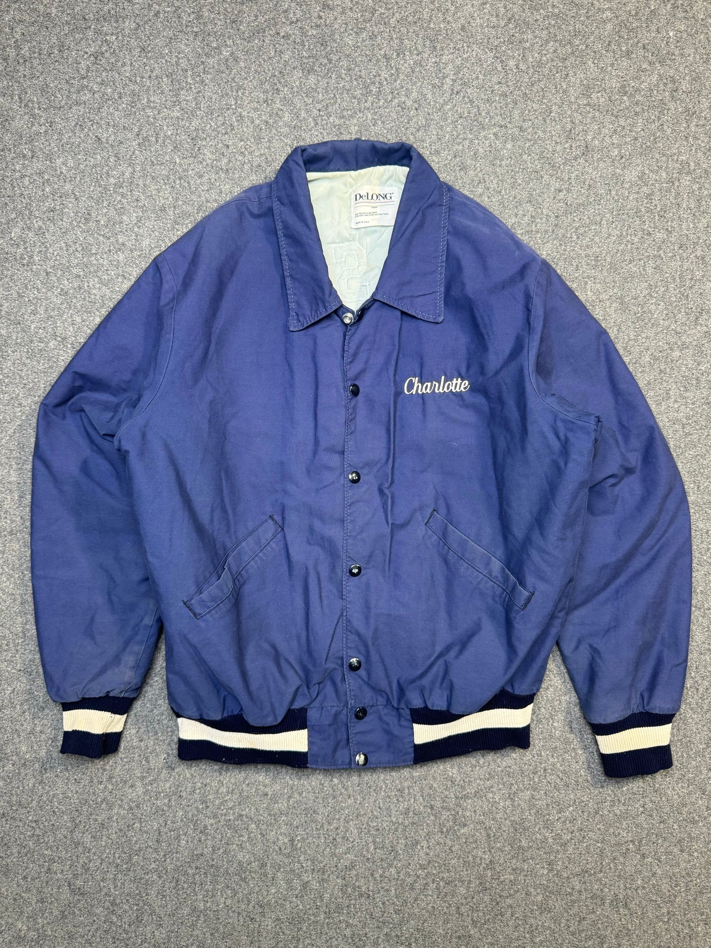 1980s - Penn State Figure Staking Varsity Bomber Jacket