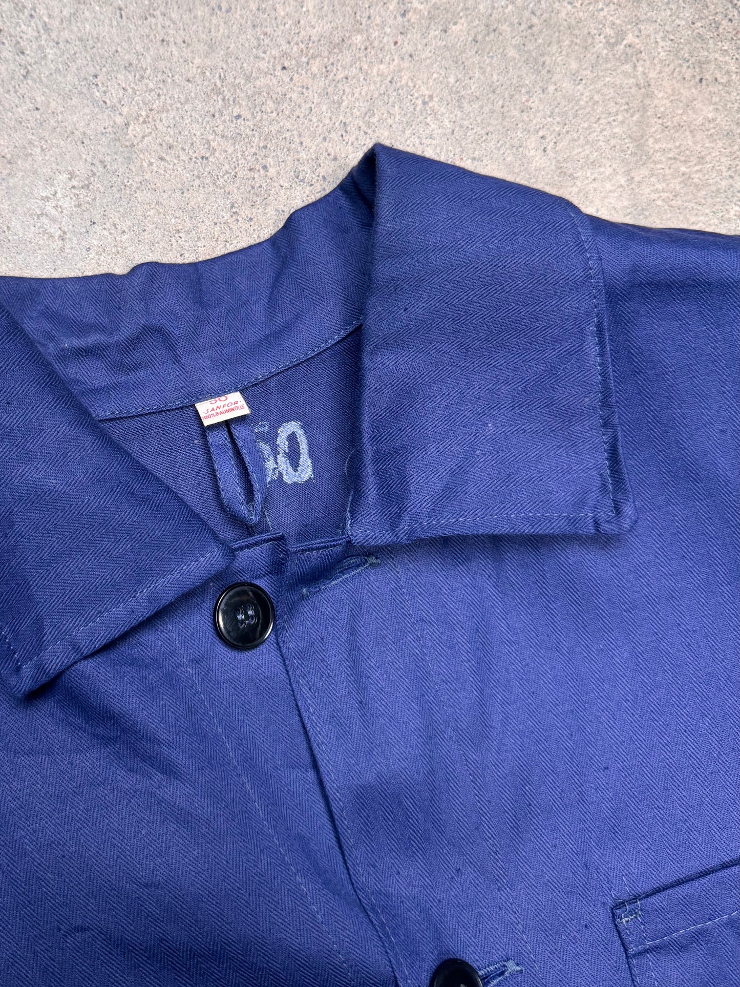 French Chore Blue Workwear Jacket (M)