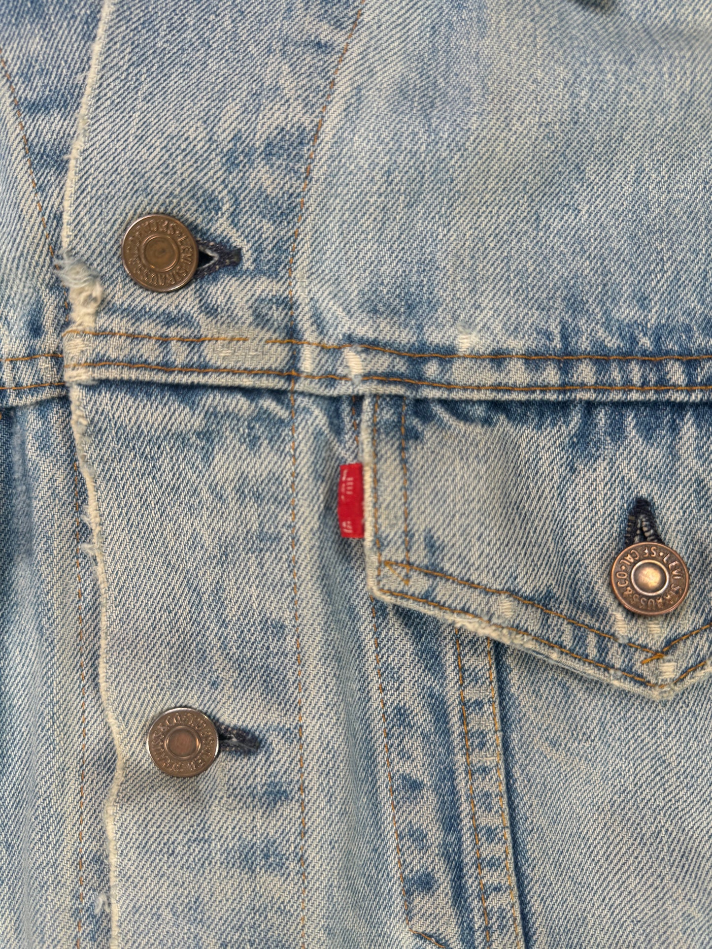 1980s - "Biker Cut" Levis Red Tab Type III Cut Trucker Jacket