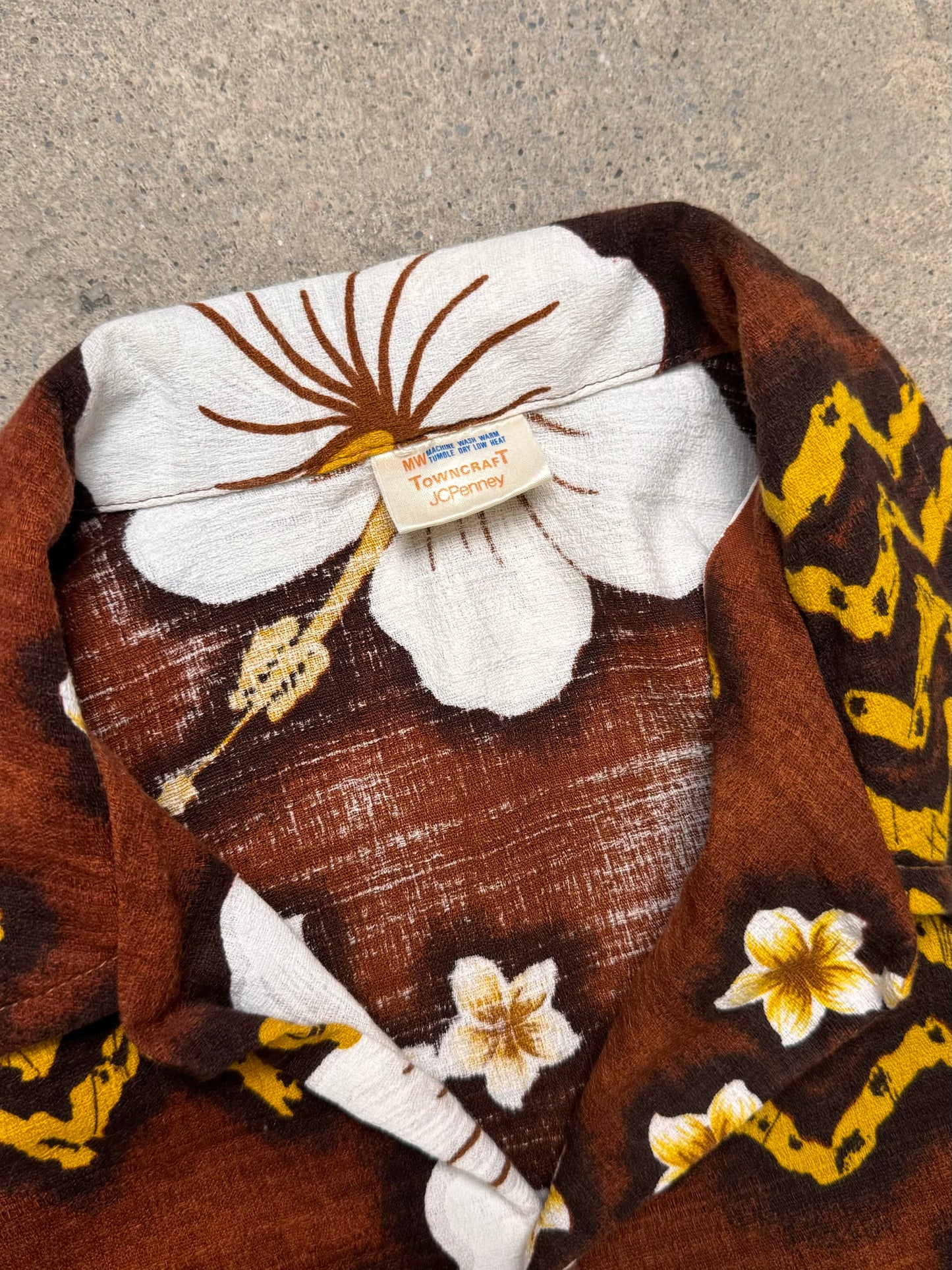 1960S - HAWAIIAN SAR CLOTH SHORT SLEEVE BUTTON UP