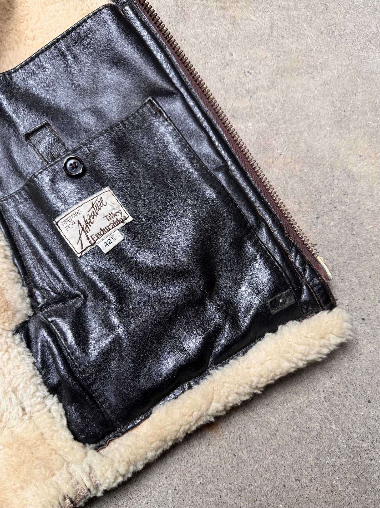 1970S - TILLY SHEARLING B-3 FLIGHT JACKET