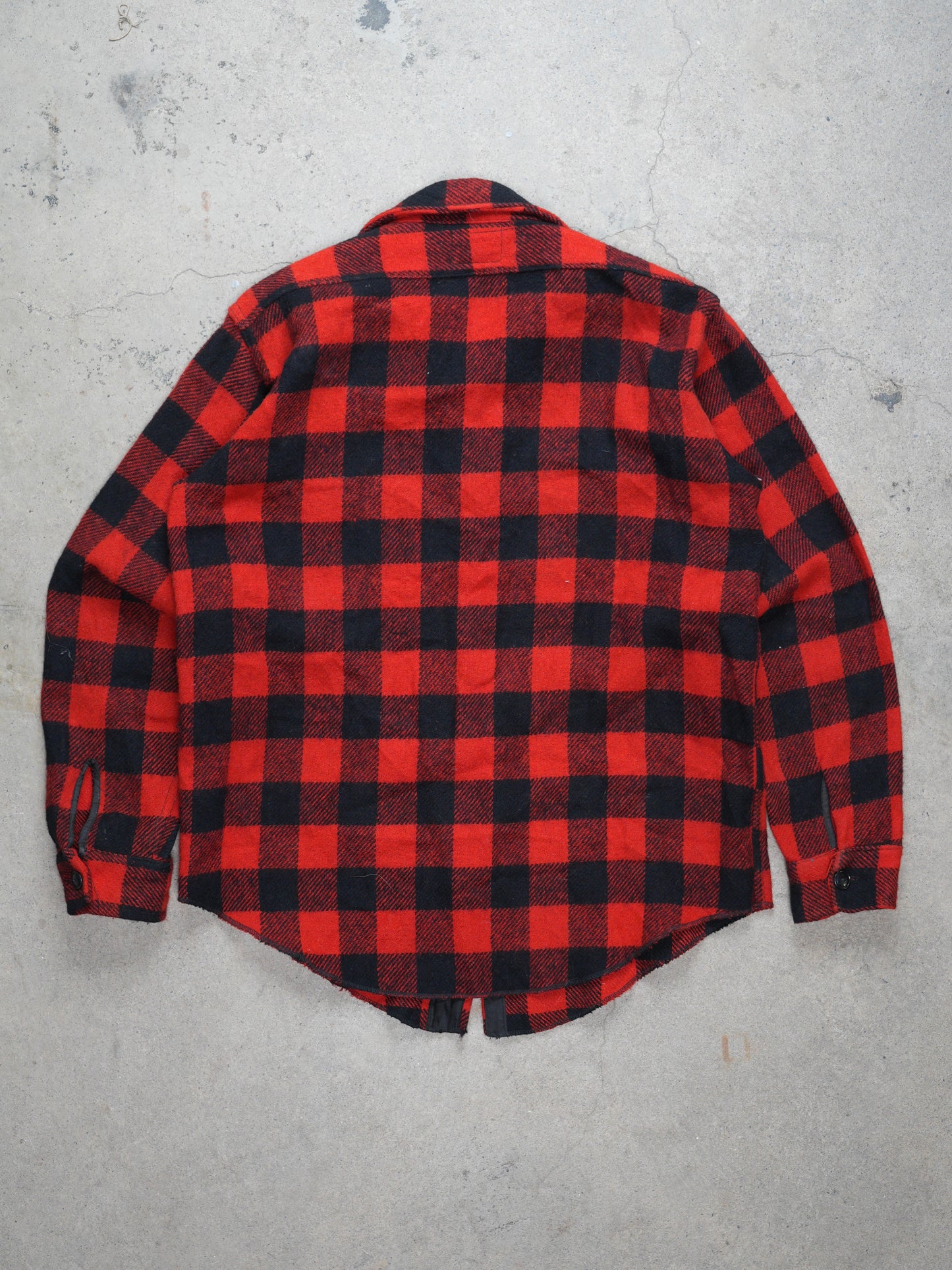 Melton Buffalo Plaid Button-Up Shirt (M)