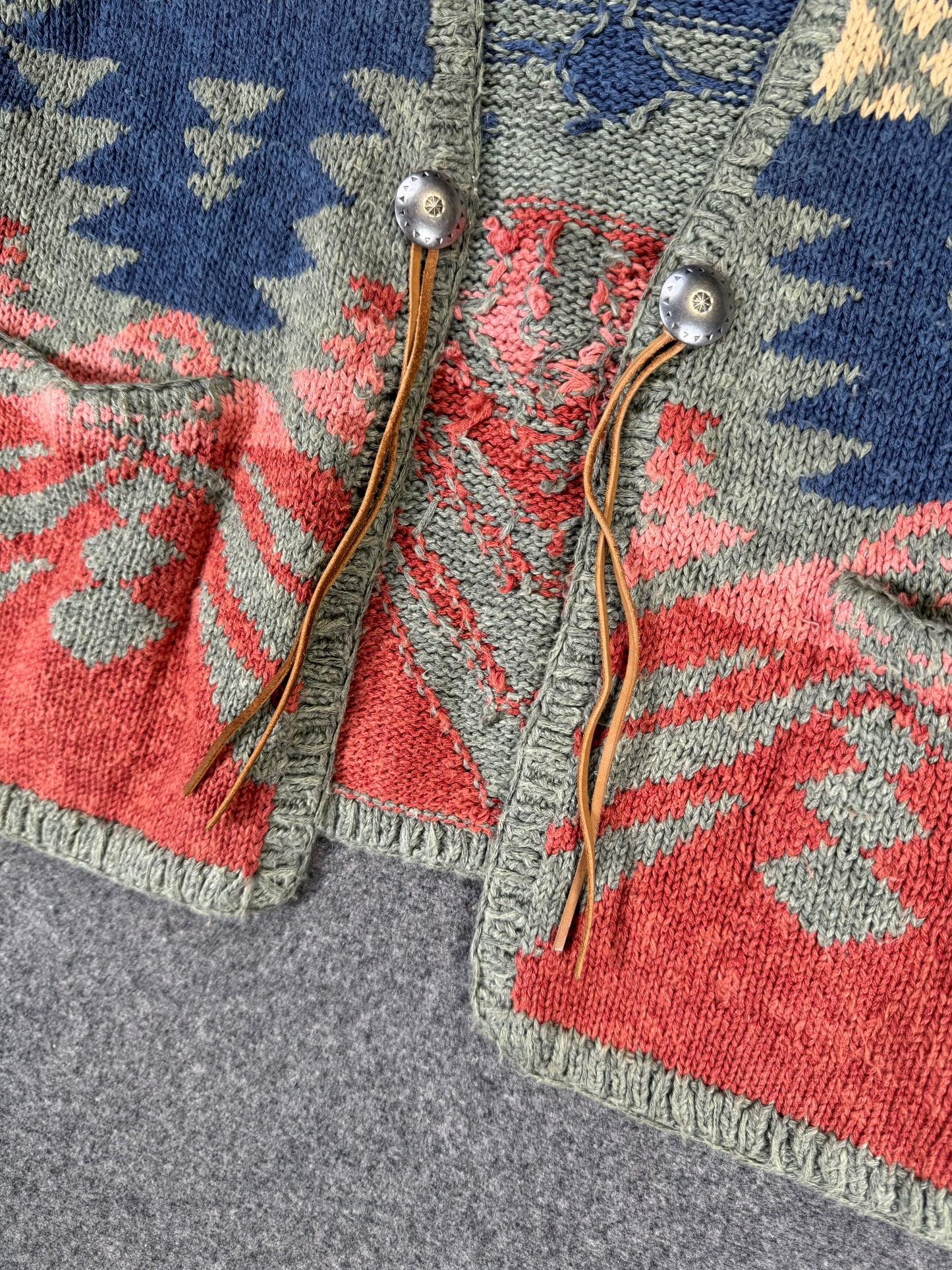 2000s - Lauren Ralph Lauren Southwestern Style Knit Sweater