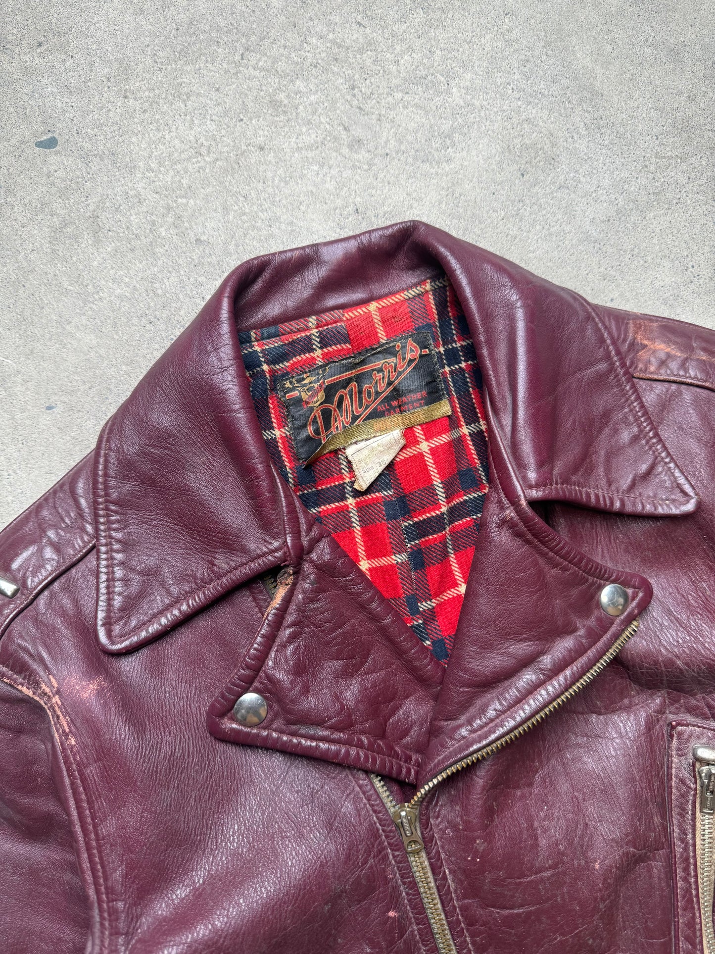 1950s/60s - Morris Oxblood Horsehide Perfecto Motorcycle Jacket
