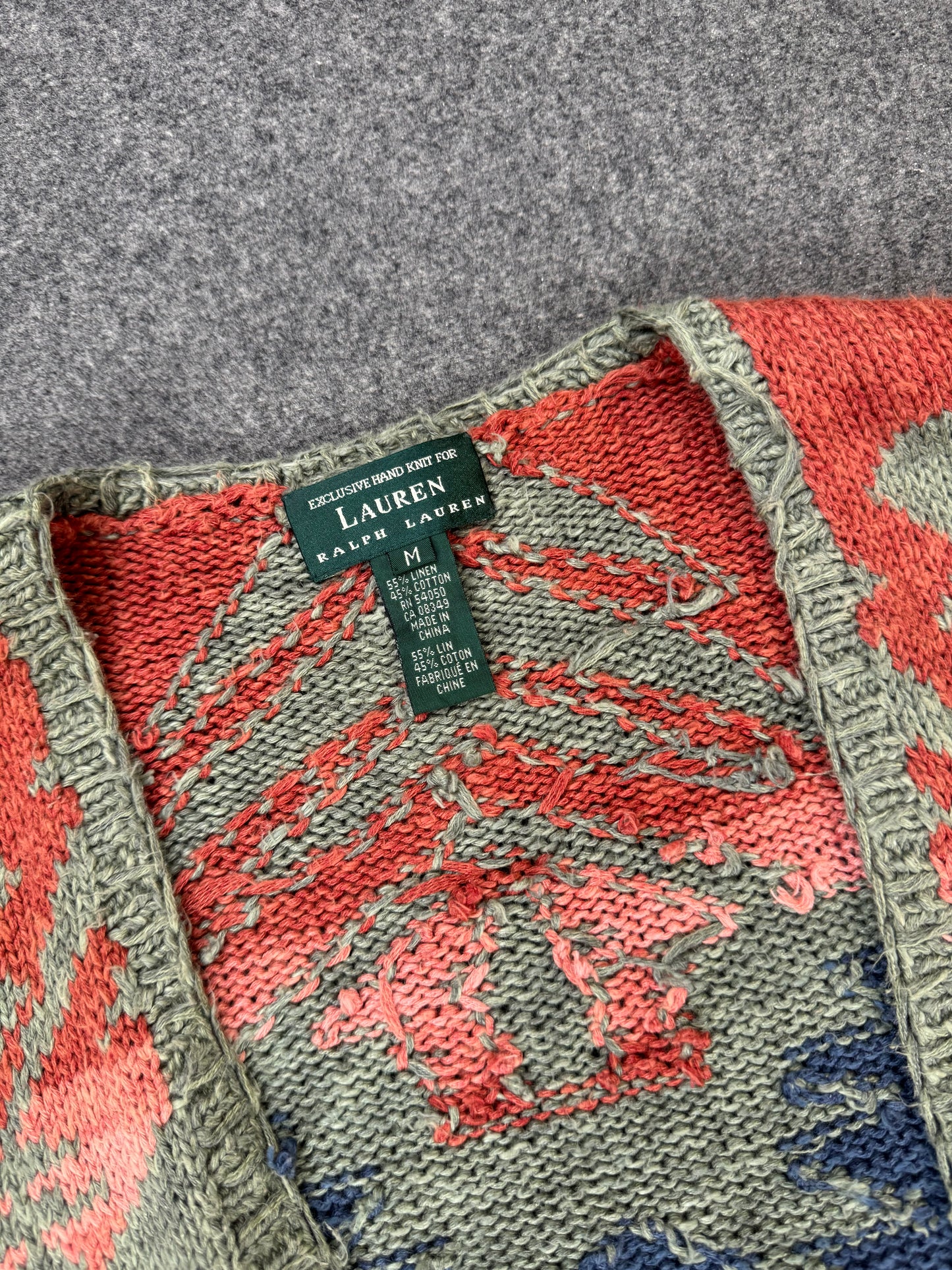 2000s - Lauren Ralph Lauren Southwestern Style Knit Sweater