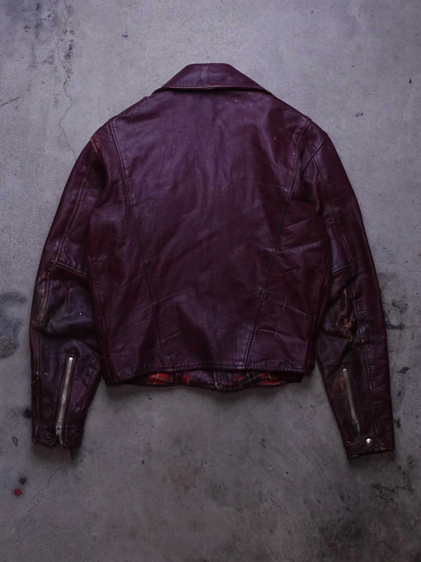 1950s/60s - Morris Oxblood Horsehide Perfecto Motorcycle Jacket