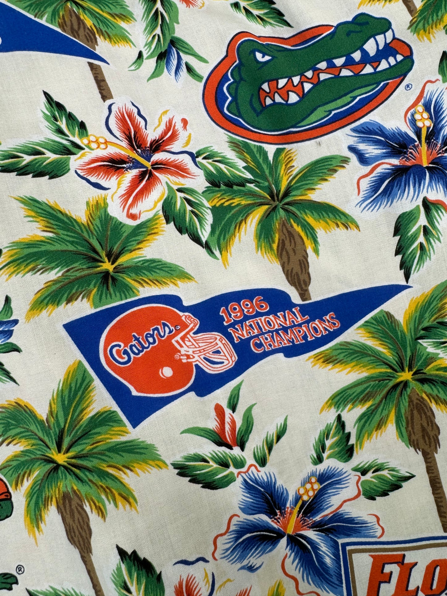 1990s - University Of Florida Gators 1996 Champs Aloha Shirt