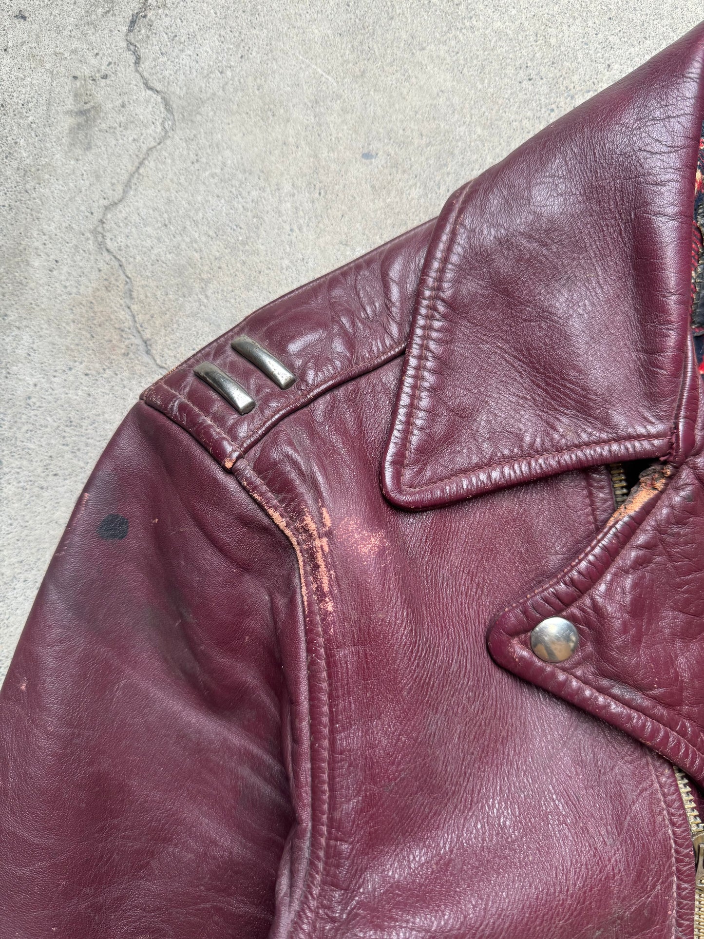 1950s/60s - Morris Oxblood Horsehide Perfecto Motorcycle Jacket