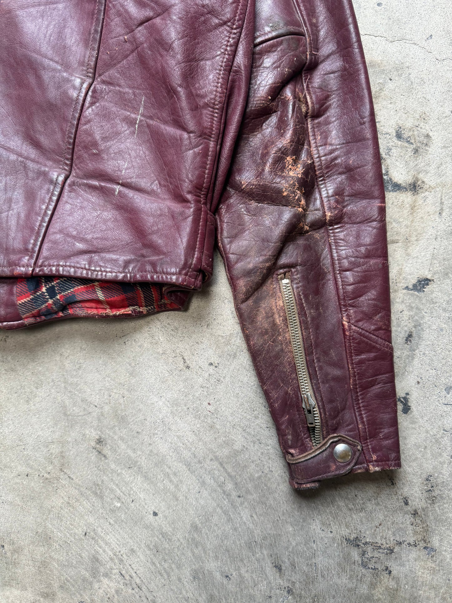 1950s/60s - Morris Oxblood Horsehide Perfecto Motorcycle Jacket