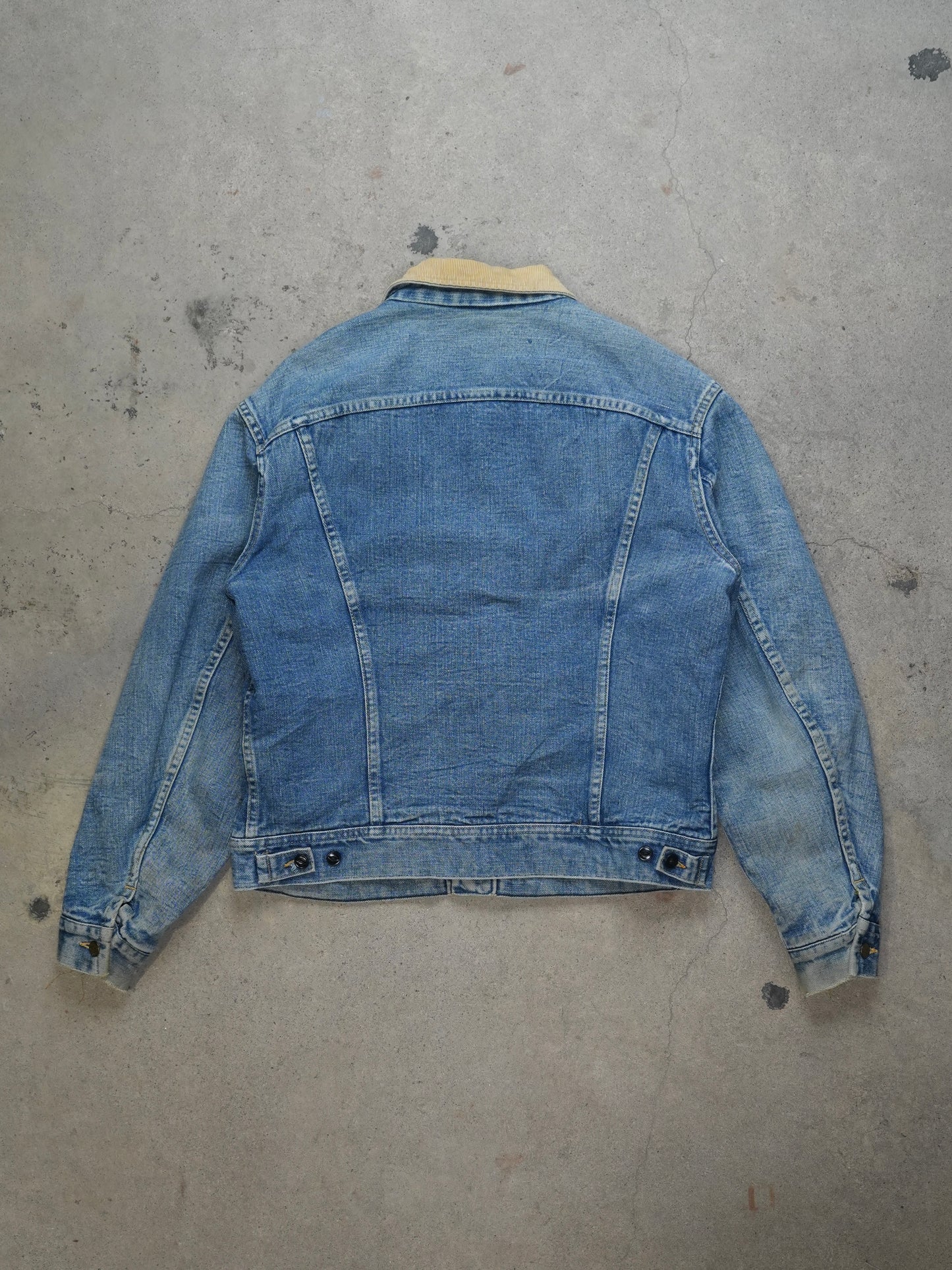 1970S - LEE STORM RIDER DENIM JACKET CORDUROY COLAR