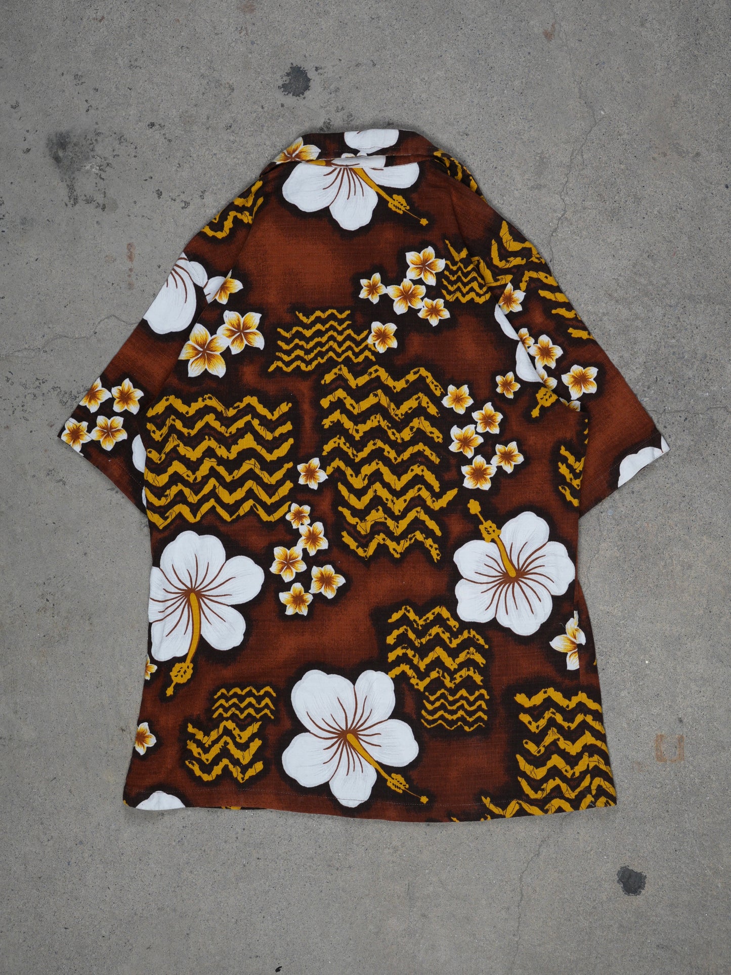 1960S - HAWAIIAN SAR CLOTH SHORT SLEEVE BUTTON UP
