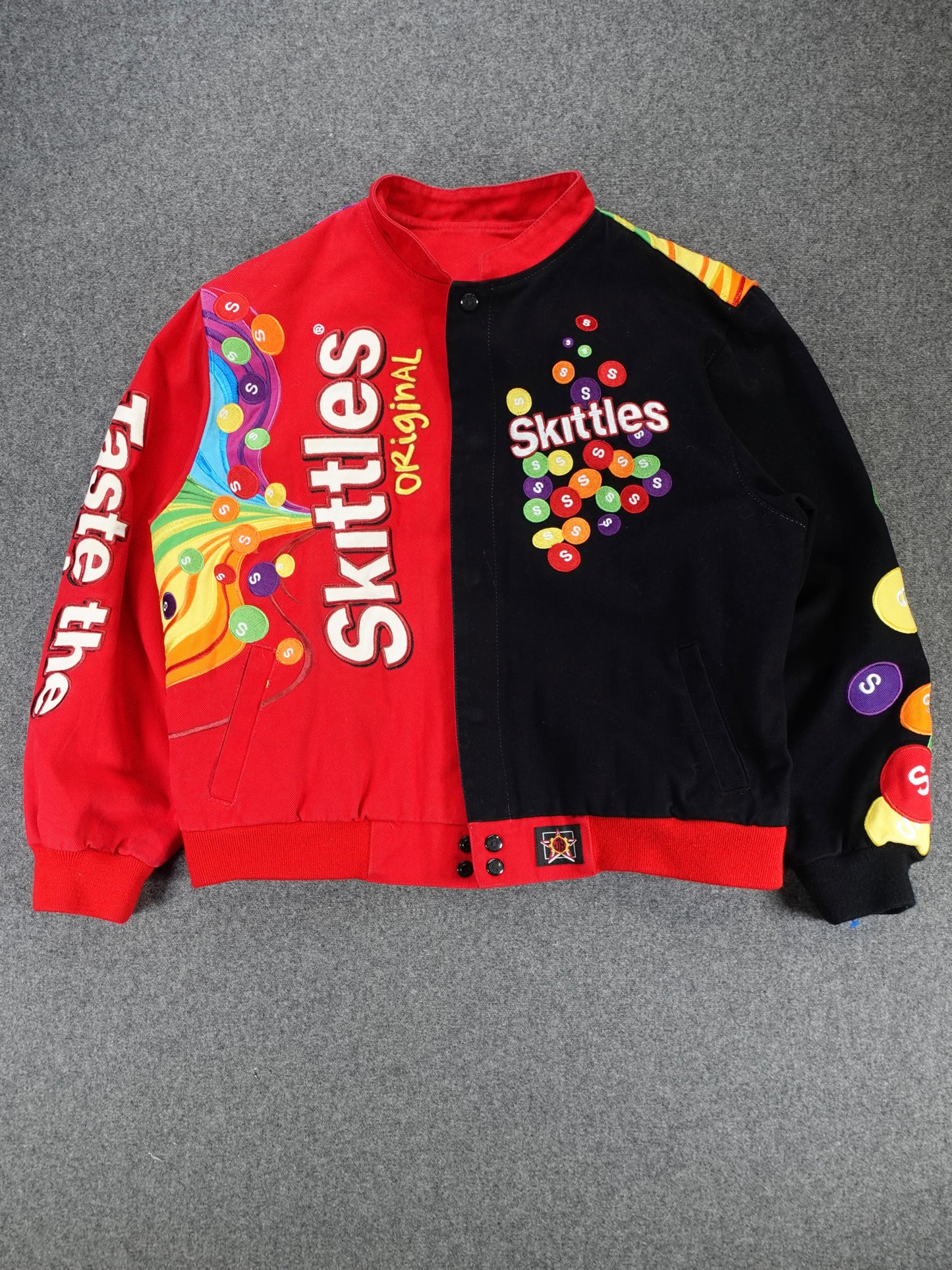 90s/2000s - Skittles Candy Promo JH Design NASCAR Style Racing Jacket