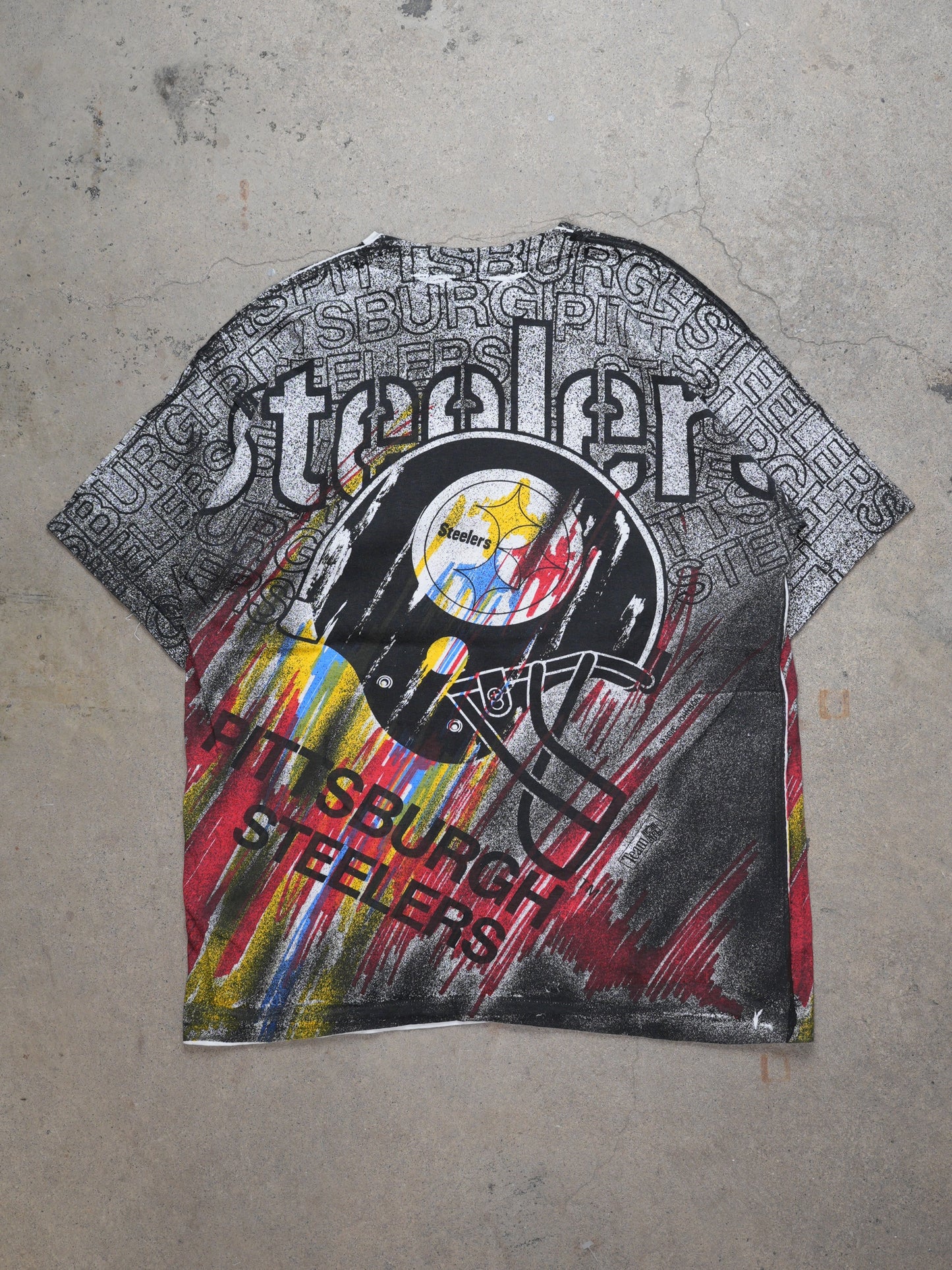 1990S - Pittsburgh Steelers All Over Print Tee (M)