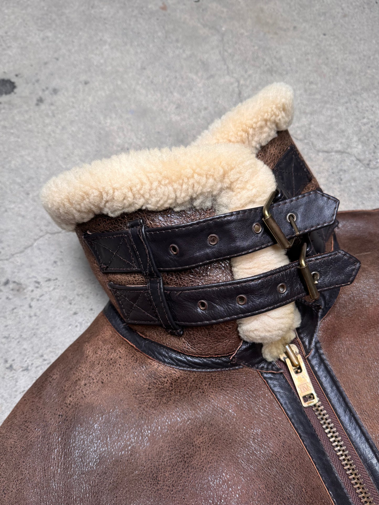 1970S - TILLY SHEARLING B-3 FLIGHT JACKET