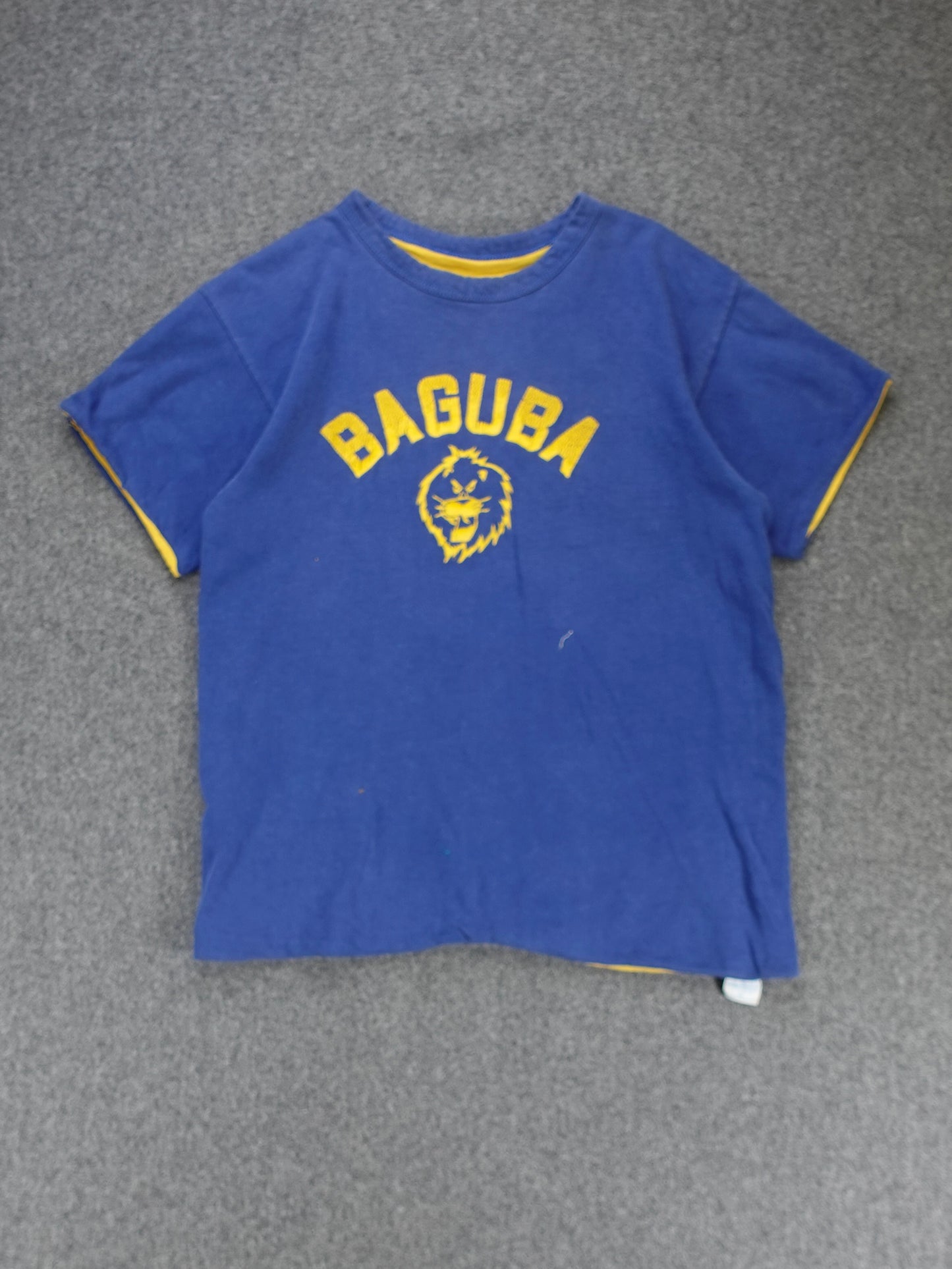 1980s - Champion Reversible Two Tone Yellow Blue T-Shirt