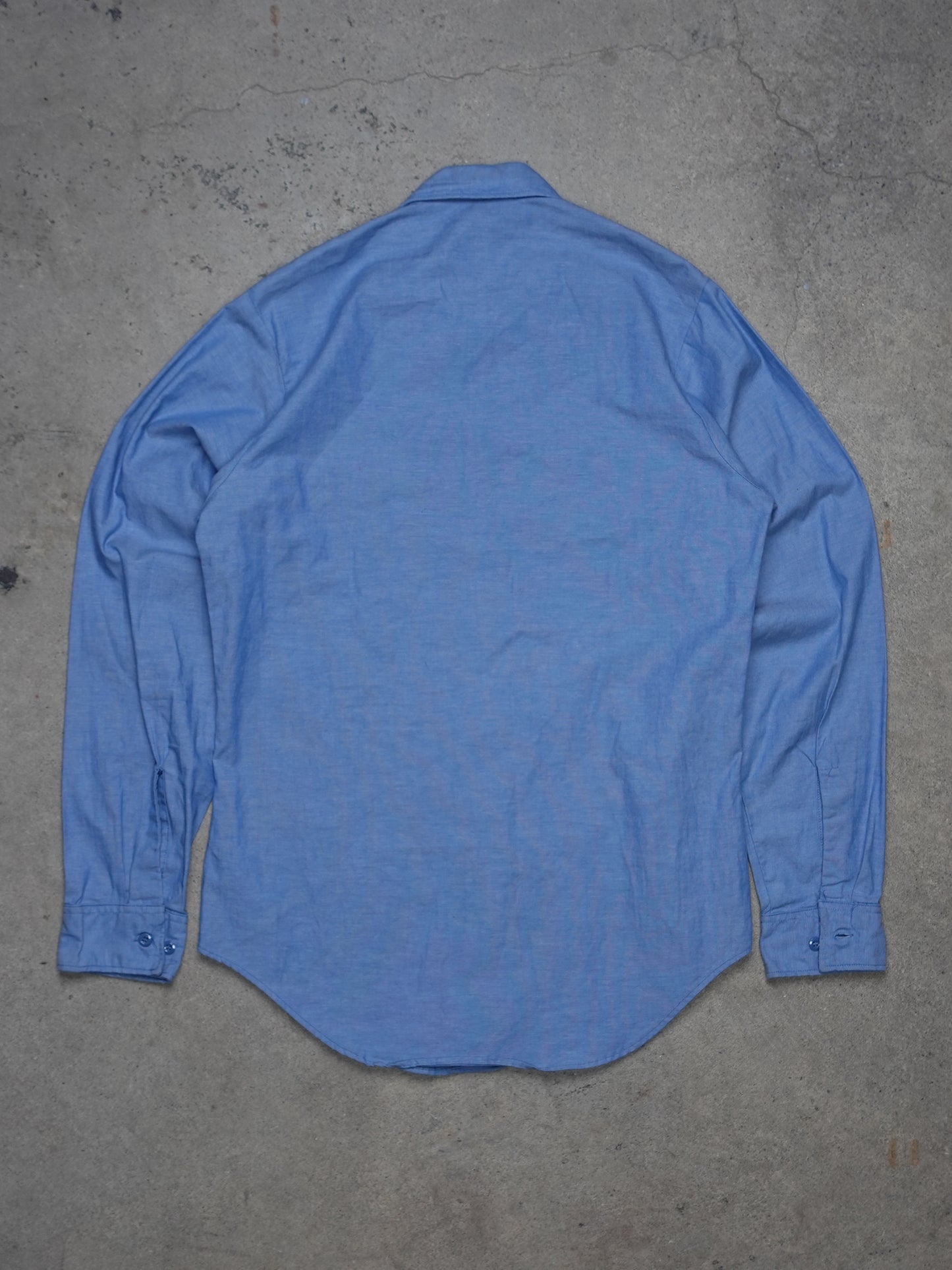 Blue Button-Up Work Shirt (M)