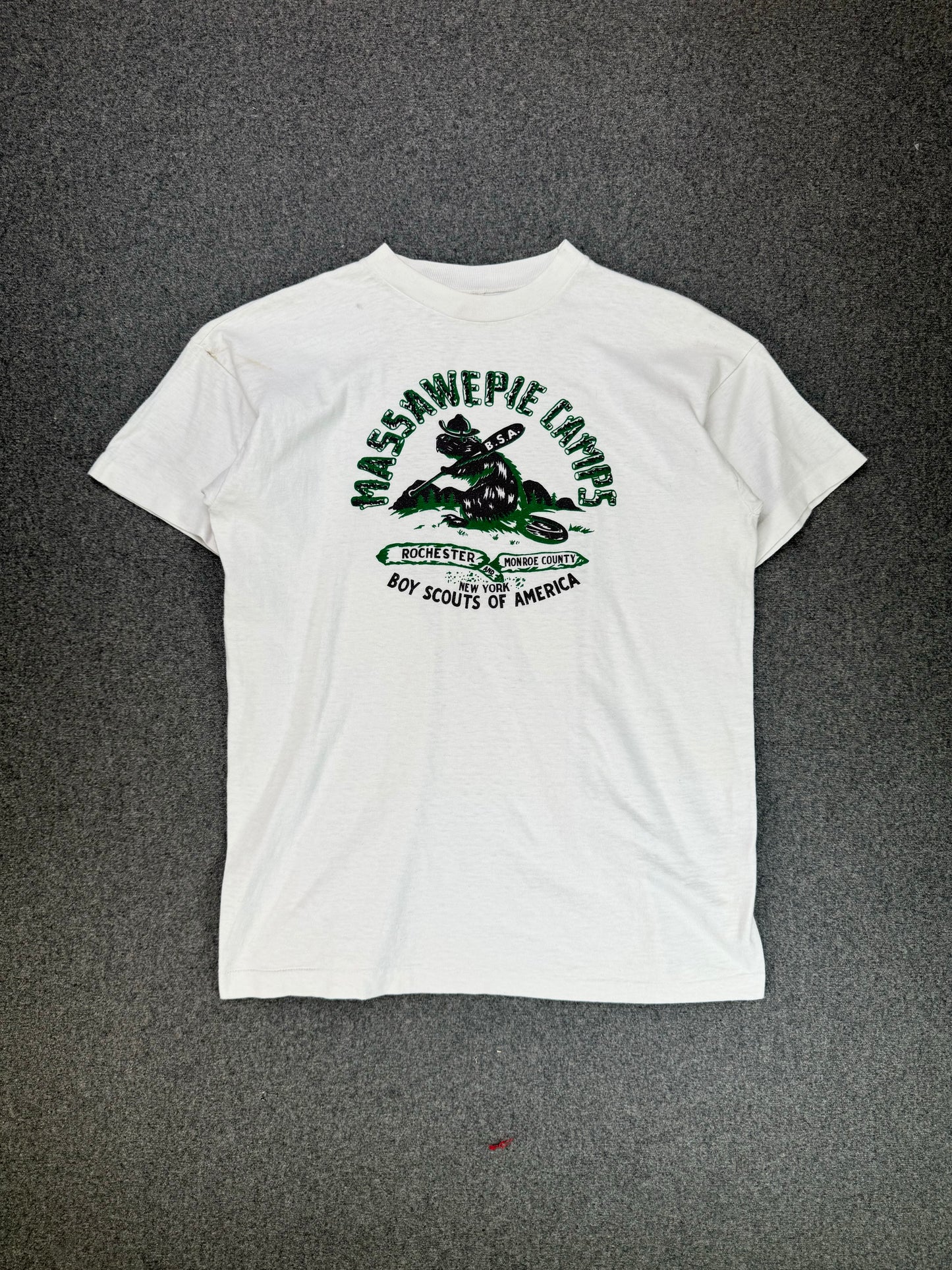 1960s - Champion Running Man Boy Scouts Of America Camp T-Shirt
