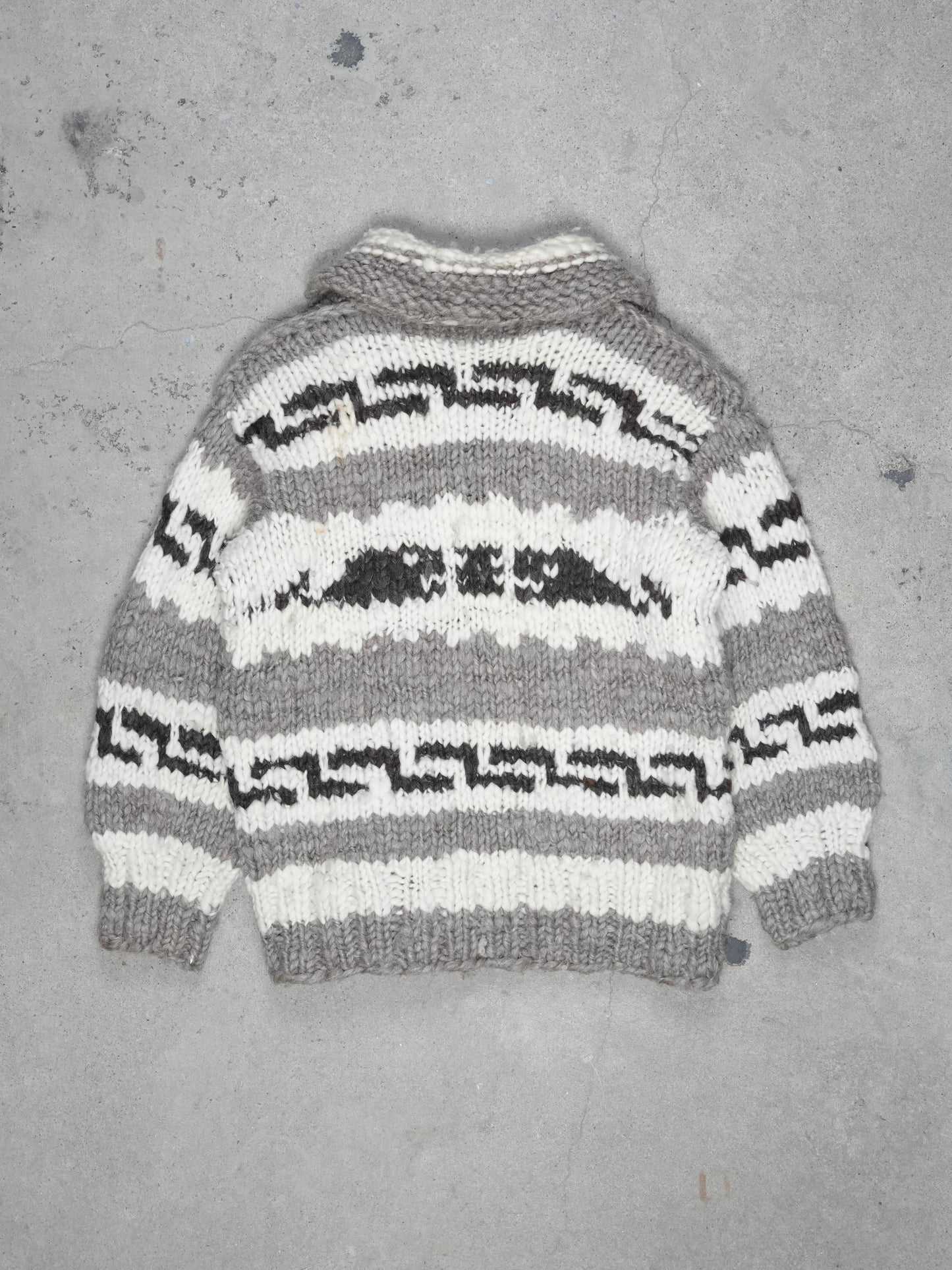 1980S - HAND KNIT COWICHAN SWEATER