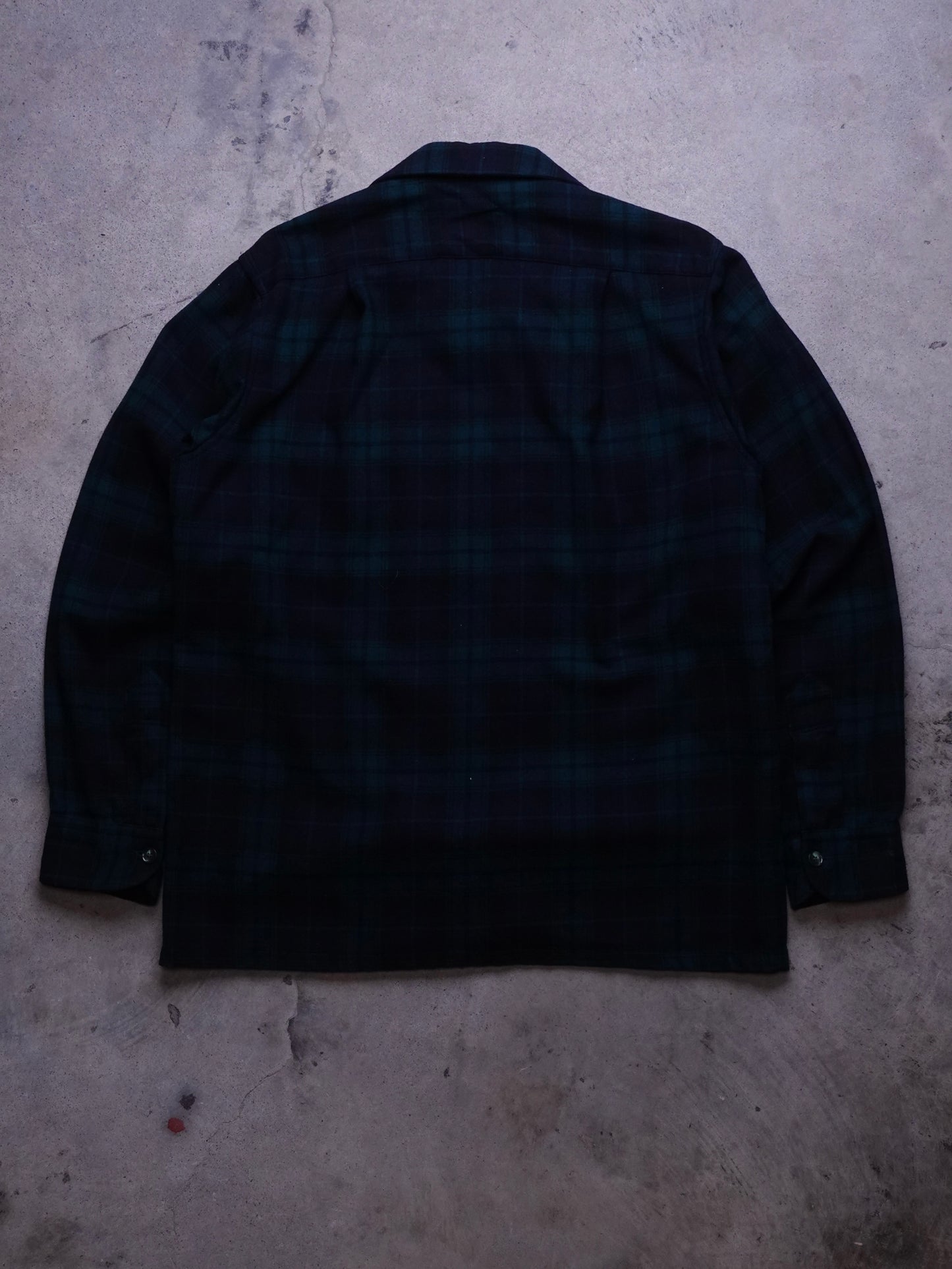 1960s/70s - Pendleton Plaid Wool Loop Collar Shirt