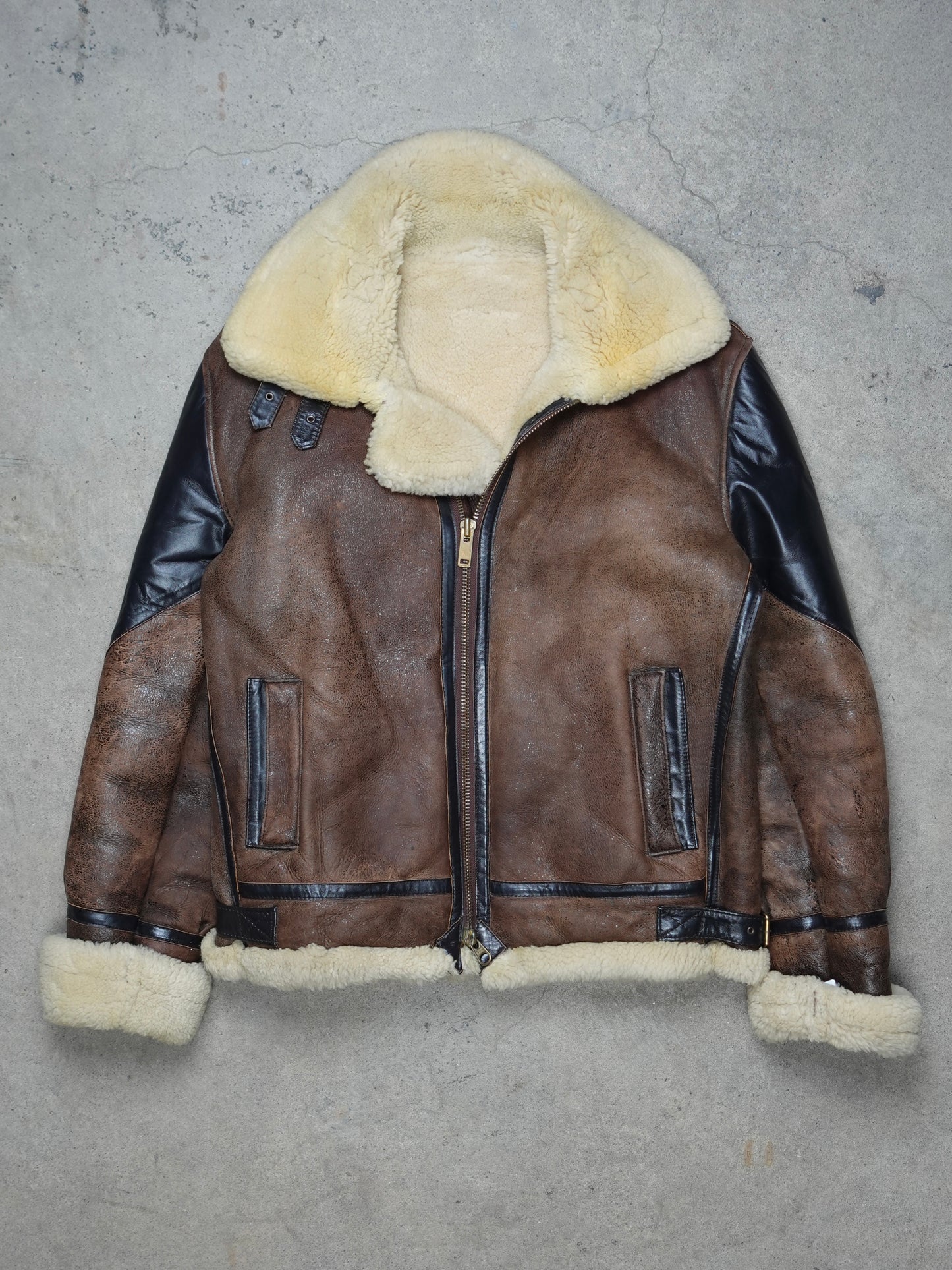 1970S - TILLY SHEARLING B-3 FLIGHT JACKET
