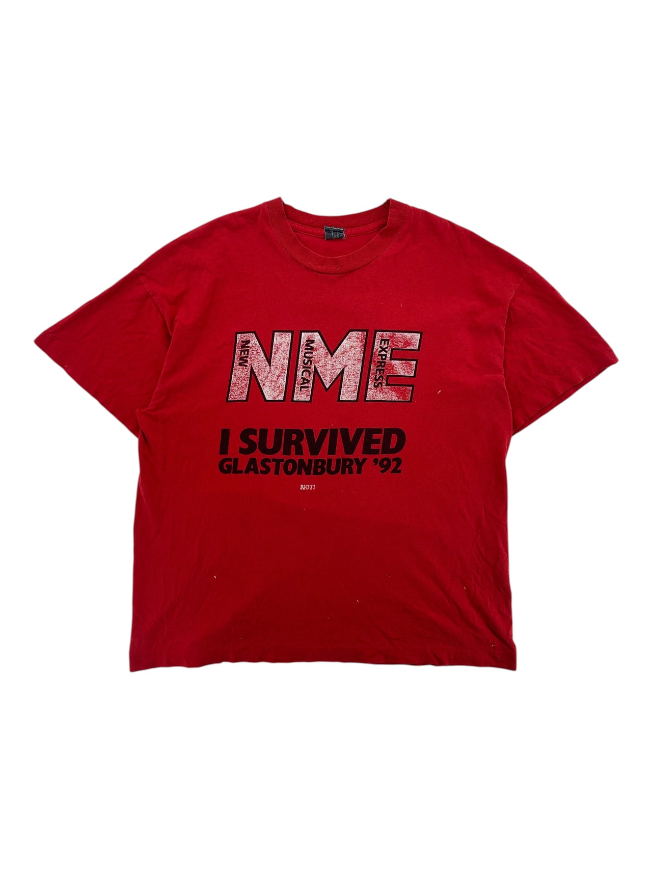1990s NME "I Survived Glastonbury '92" T-shirt