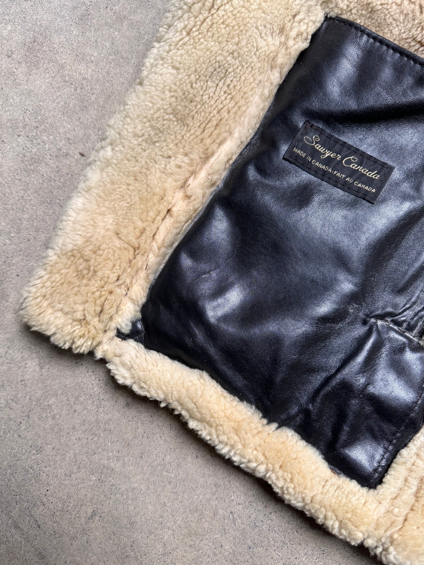 1970S - TILLY SHEARLING B-3 FLIGHT JACKET