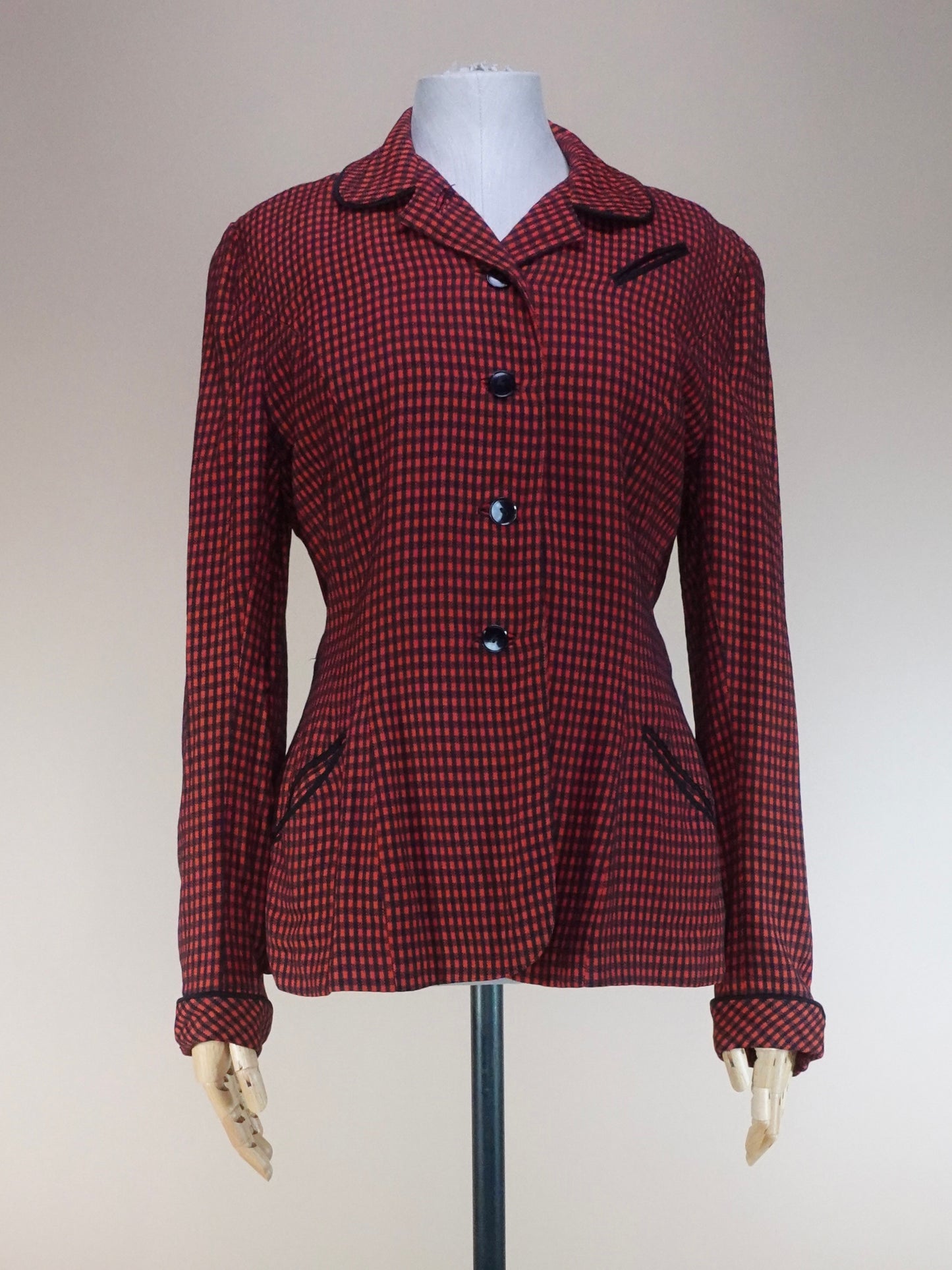 1950s - Union Made Ladies Checkered Blazer