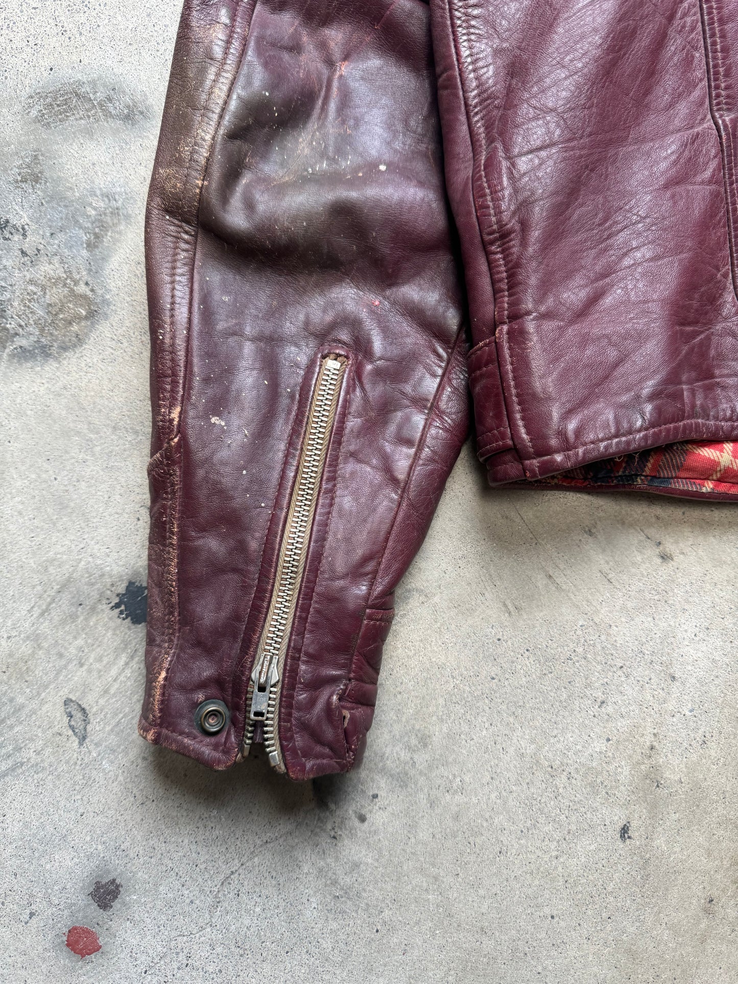 1950s/60s - Morris Oxblood Horsehide Perfecto Motorcycle Jacket
