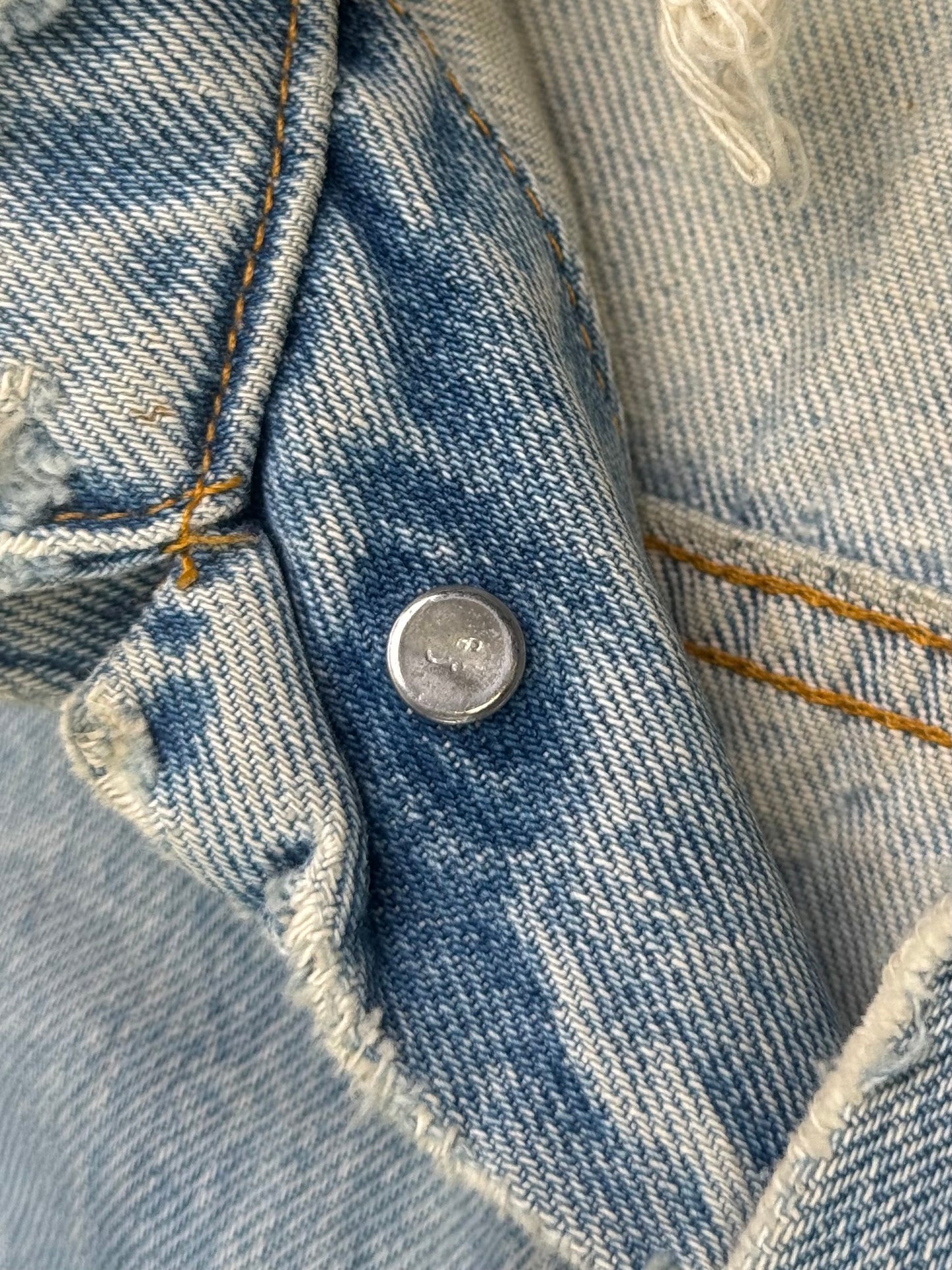 1980s - "Biker Cut" Levis Red Tab Type III Cut Trucker Jacket