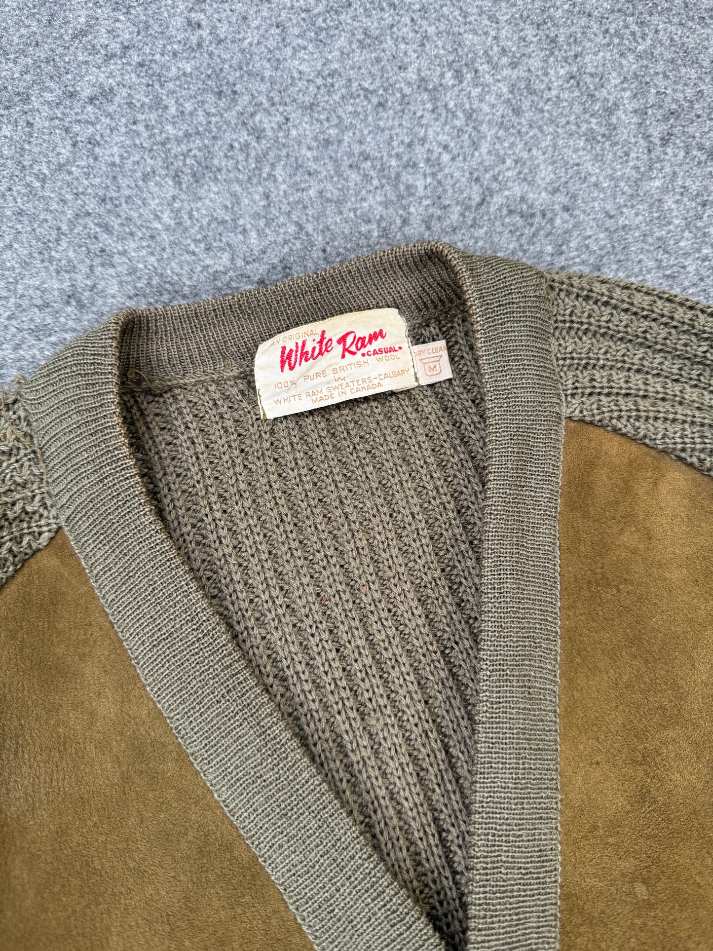 1960s/70s - White Ram Pure British Wool Knit Cardigan