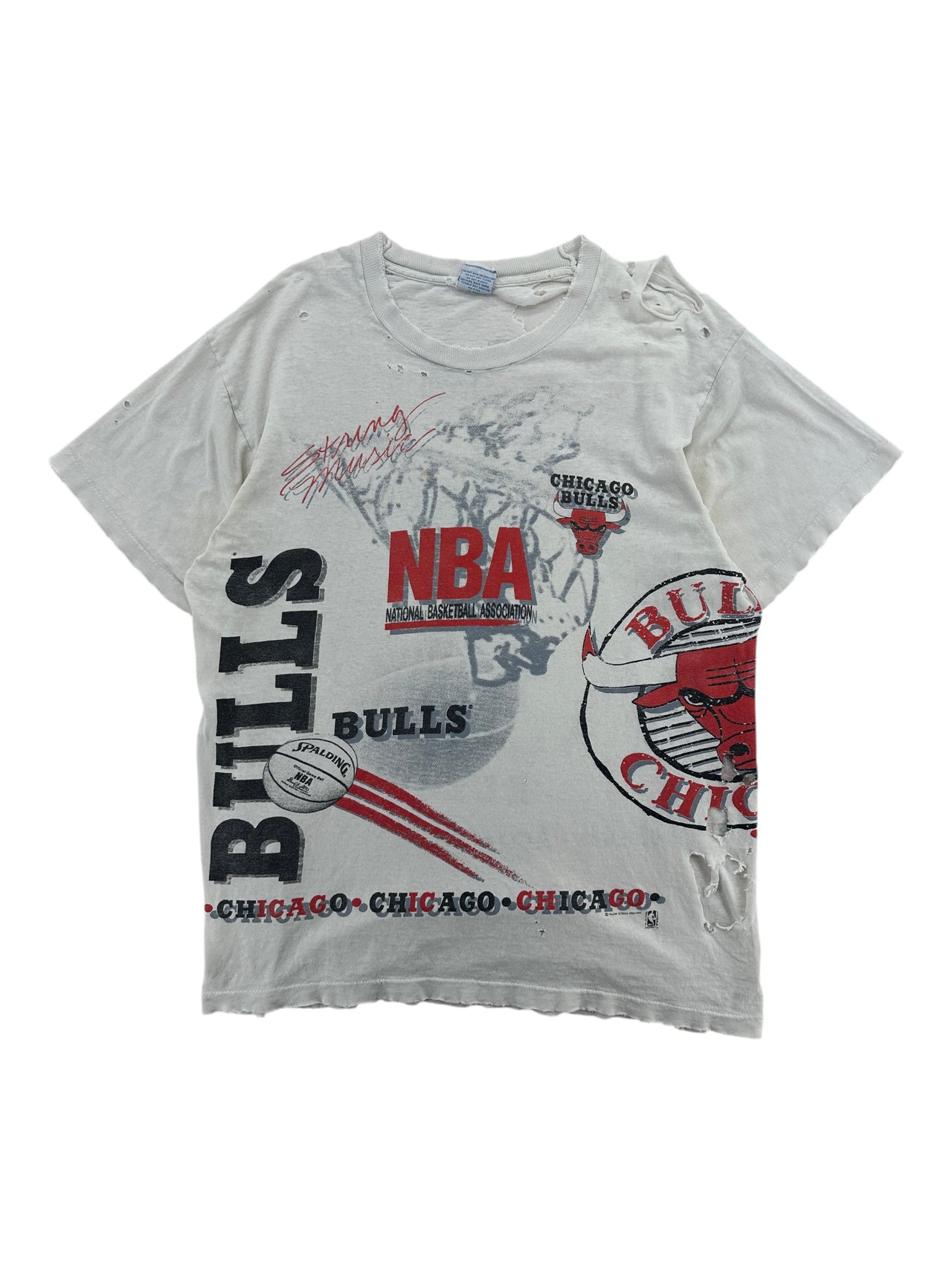 1990s Thrashed Chicago Bulls AOP T-shirt