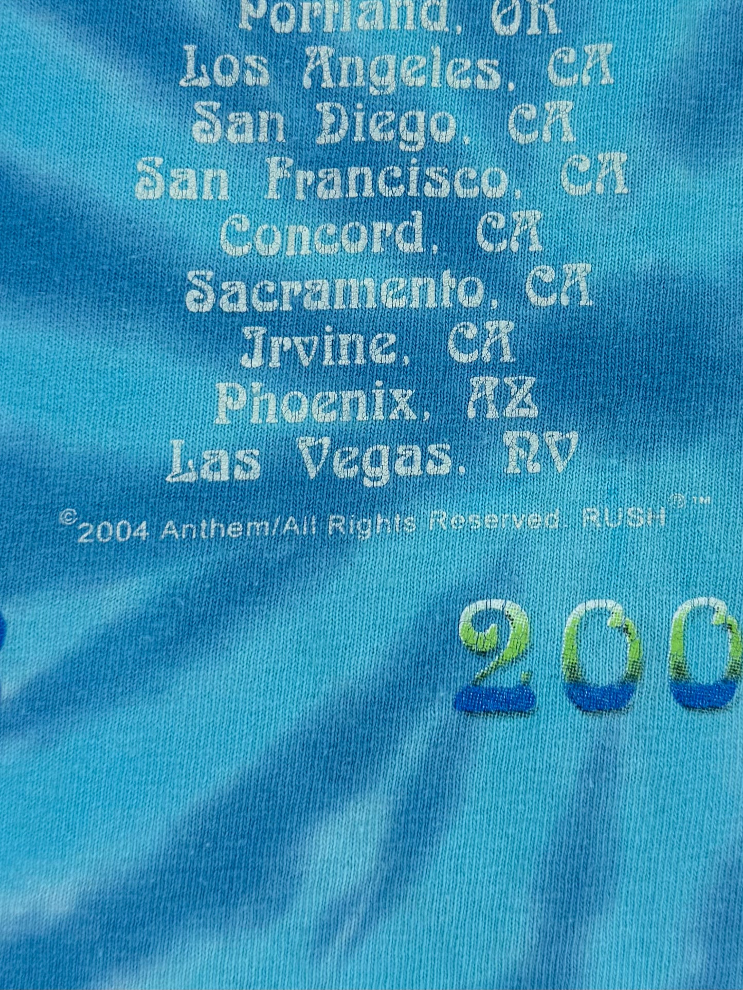 2004 - RUSH Feedback Tour Band T-Shirt