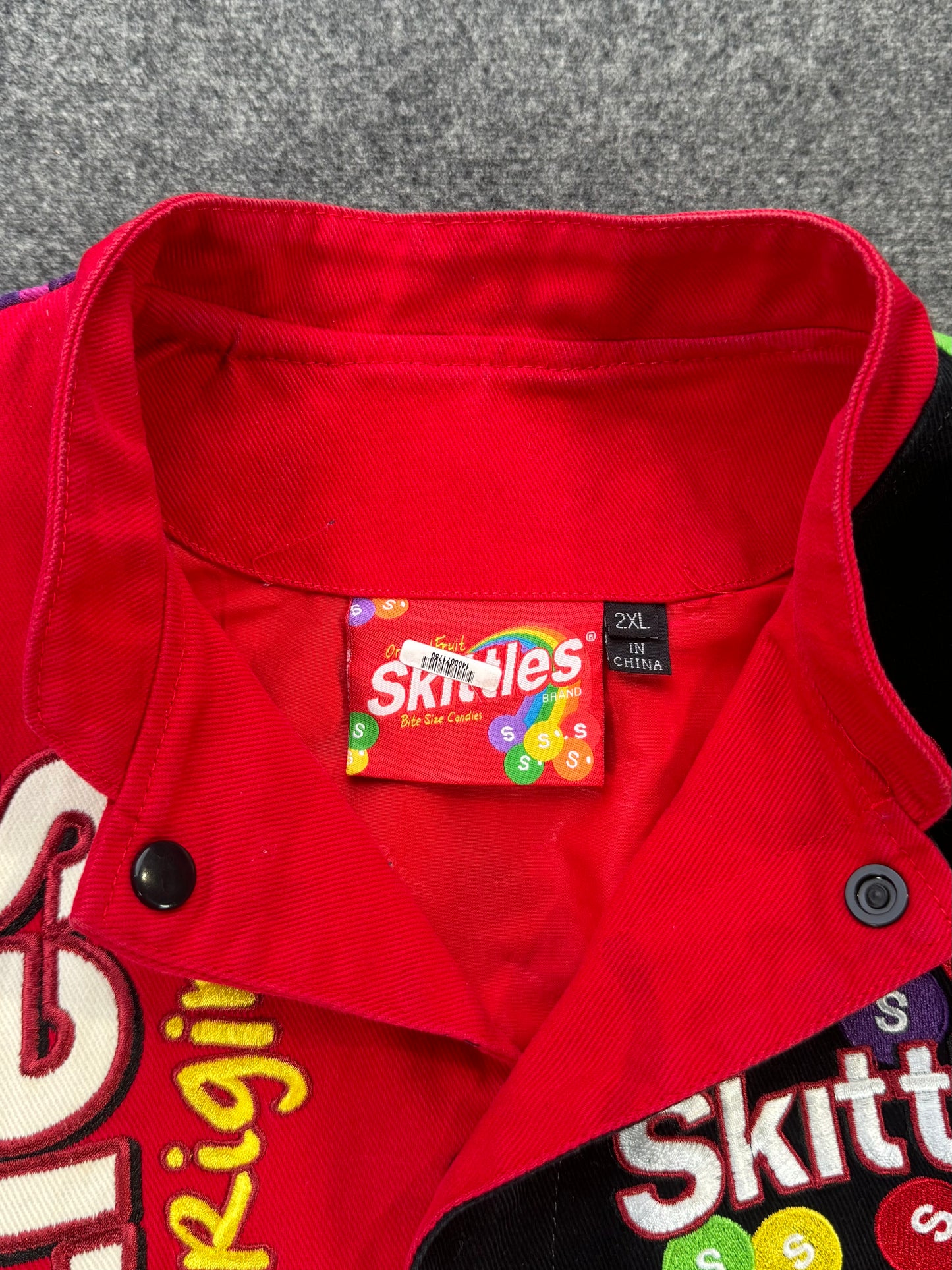 90s/2000s - Skittles Candy Promo JH Design NASCAR Style Racing Jacket