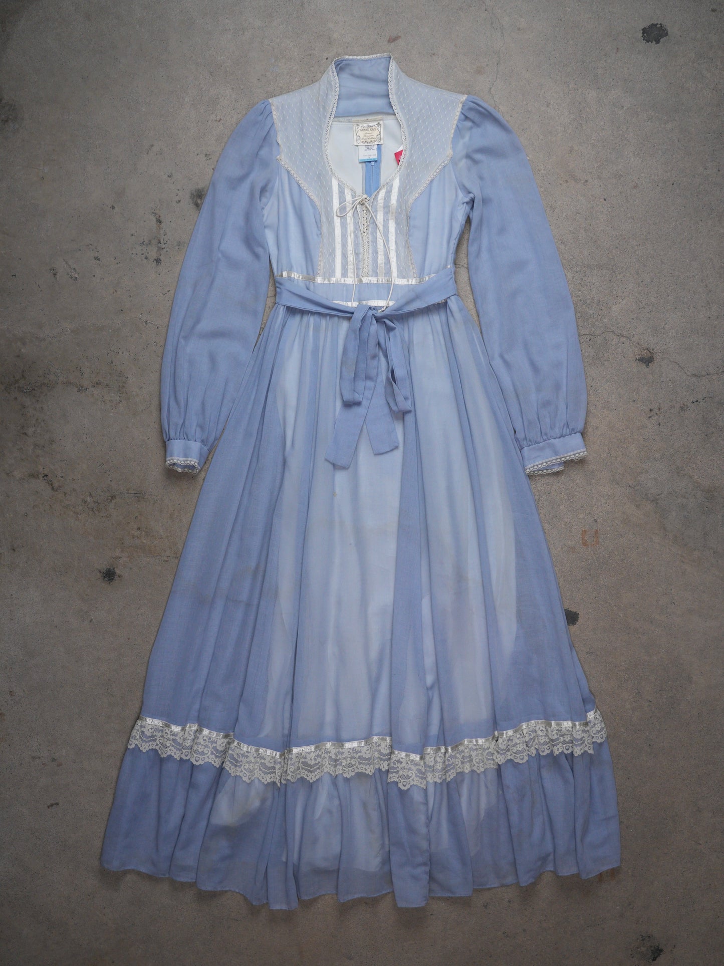 1970S - GUNNE SAX DRESS BROWN LABEL