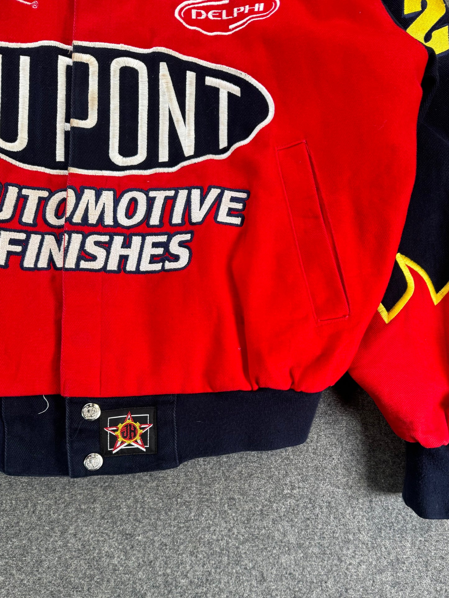 90s/2000s - NASCAR Dupont Racing Chase Authentics JH Design Advertising Jacket (Copy)