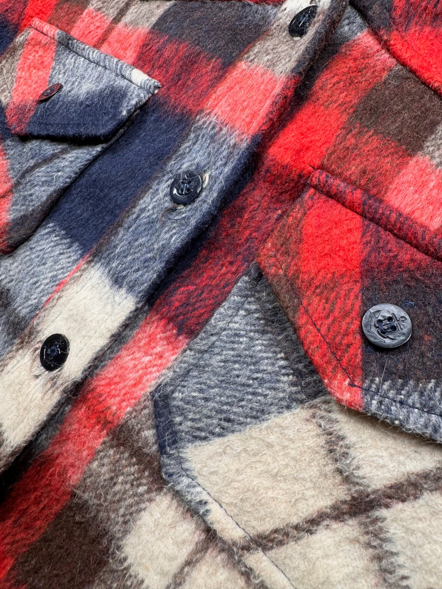 1990S - "C.P.O" BY ALEXANDERS BUTTON UP WOOL/SYNTHETIC SHIRT