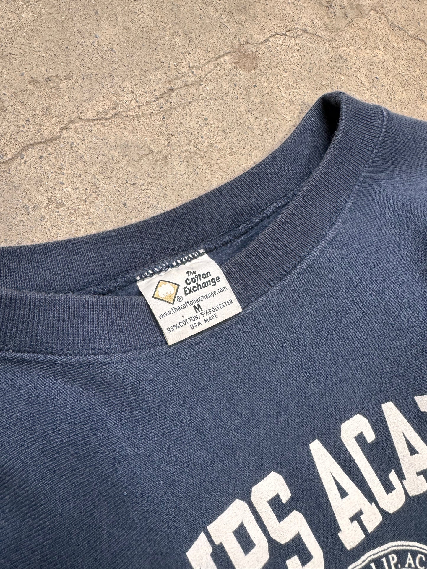 1990S - "PHILLIPS ACADEMY ANDOVER" THE COTTON EXCHANGE REVERSE WEAVE CREWNECK SWEATSHIRT