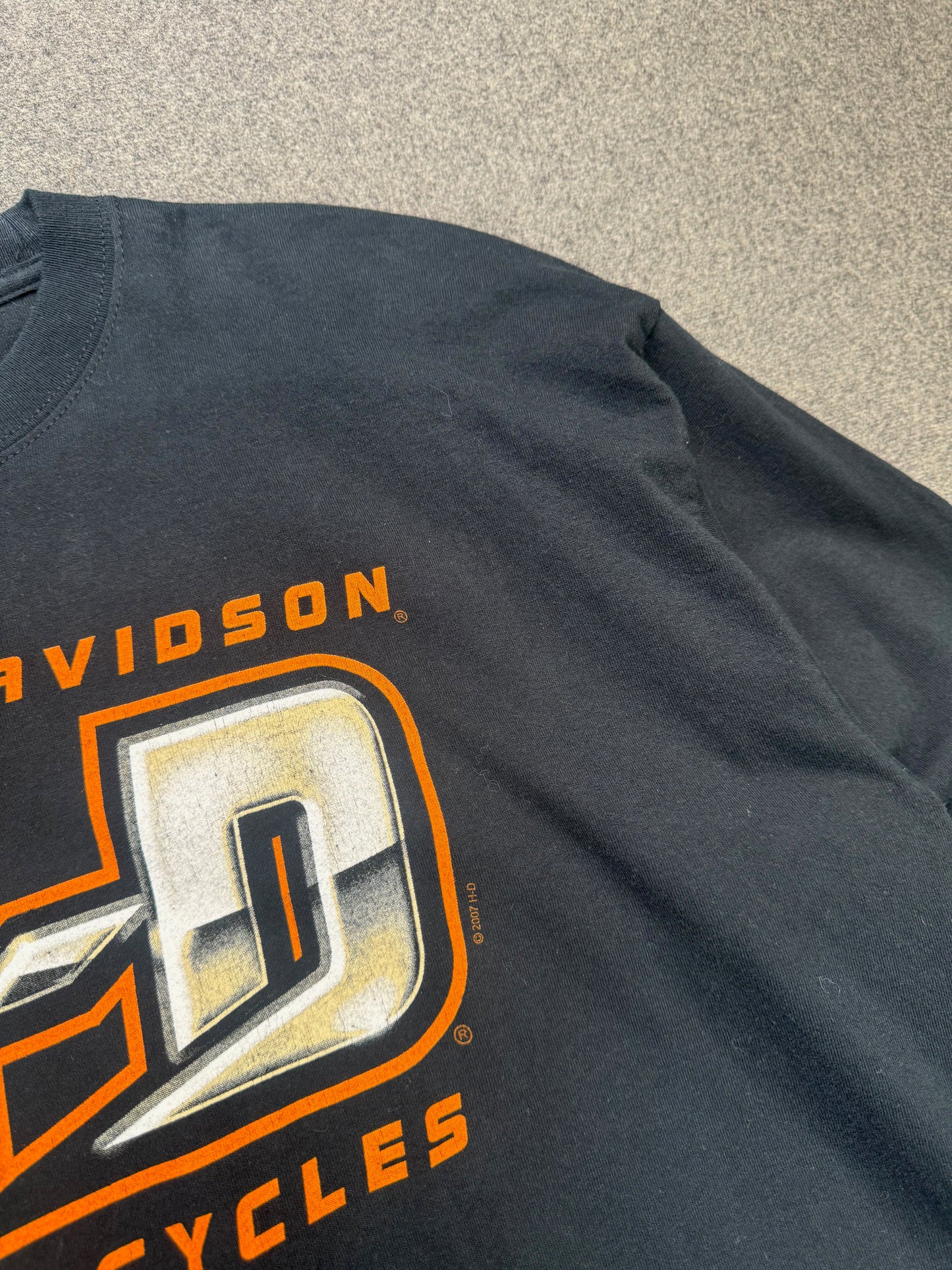 2000s - Harley Davidson "H-D" Long Sleeve Biker T-Shirt
