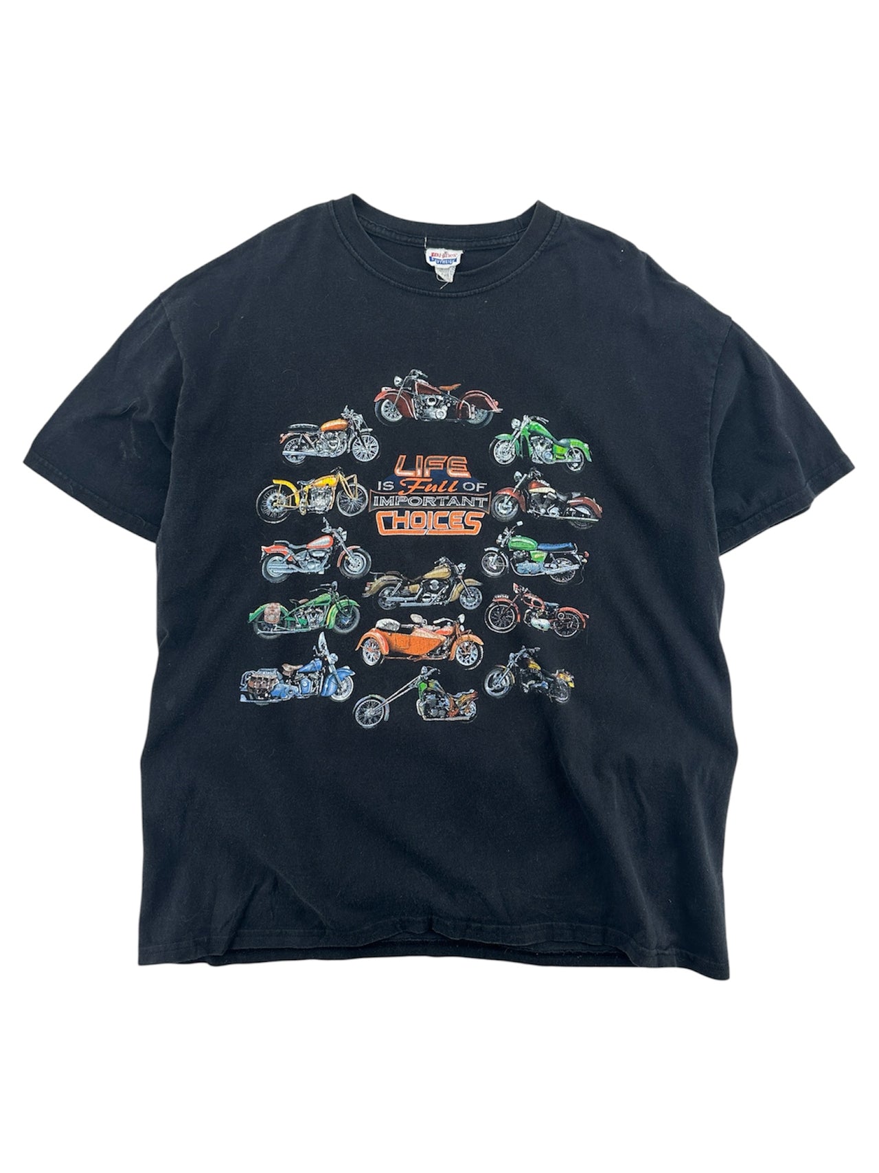 1990s Motorcycle "Life Is Full Of Important Choices" T-shirt