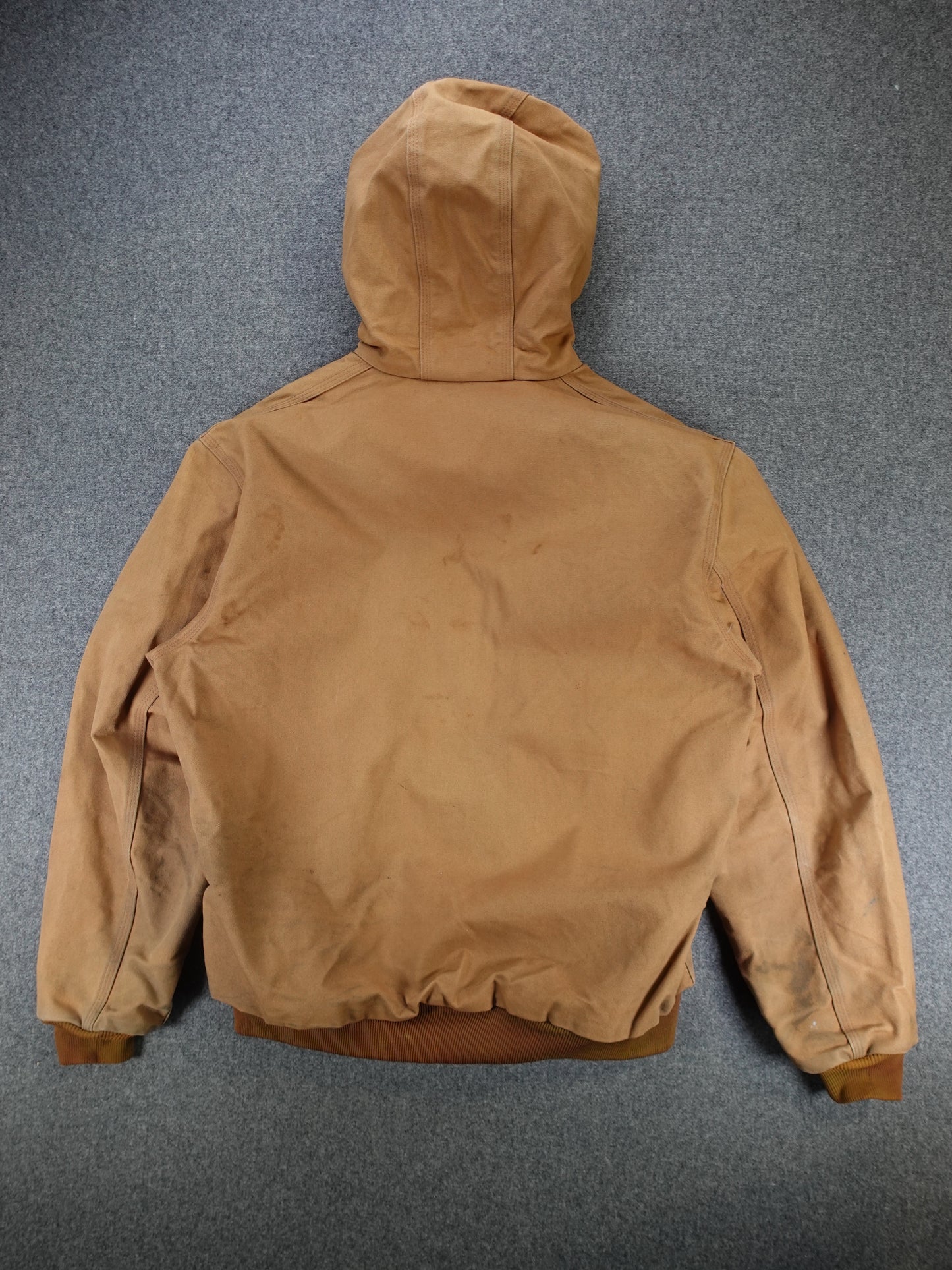 1990s - Carhartt J131 BRN Hooded Duck Canvas Work Jacket