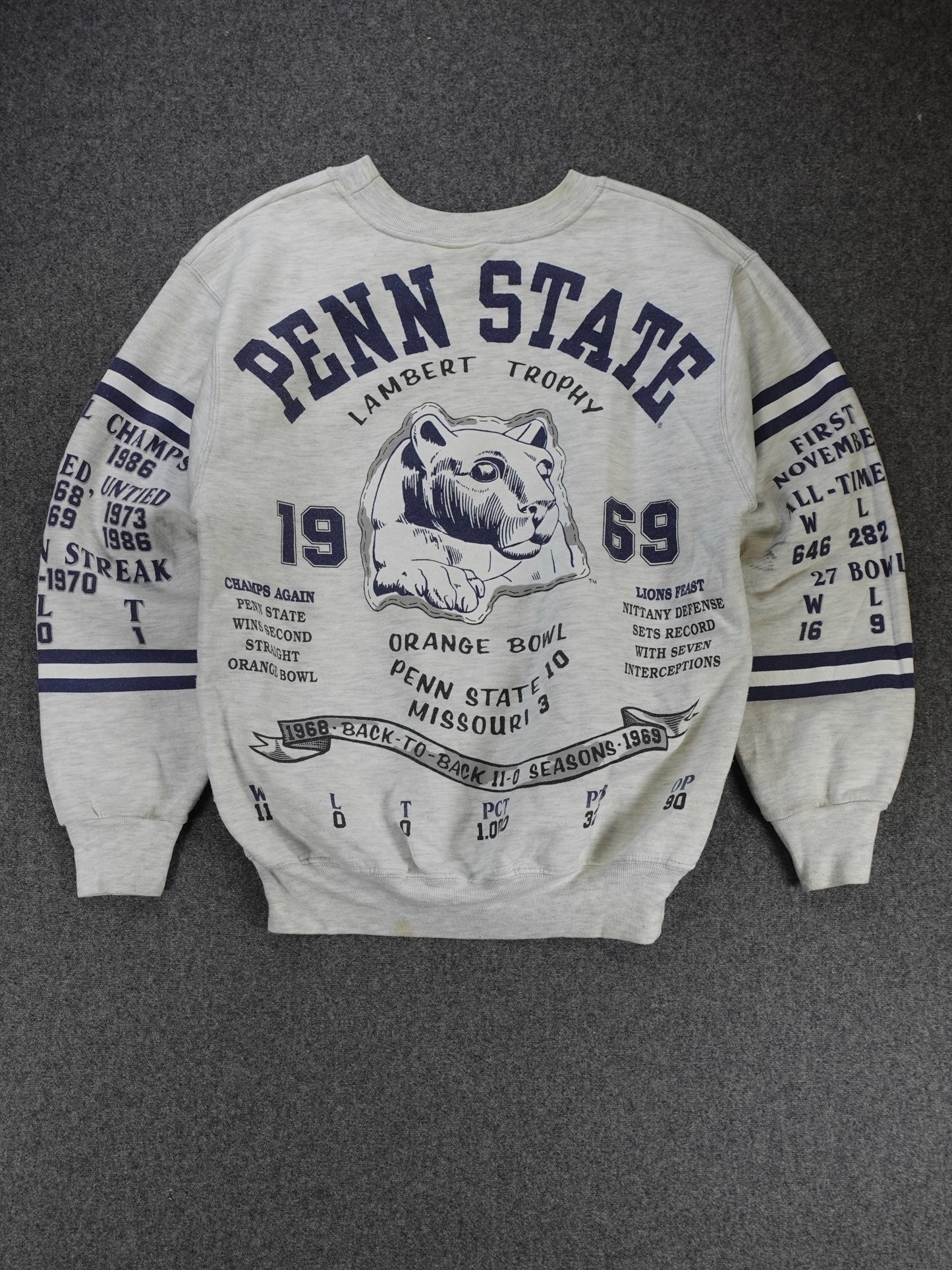 1990s - Penn State All Over Print Crewneck By Long Gone