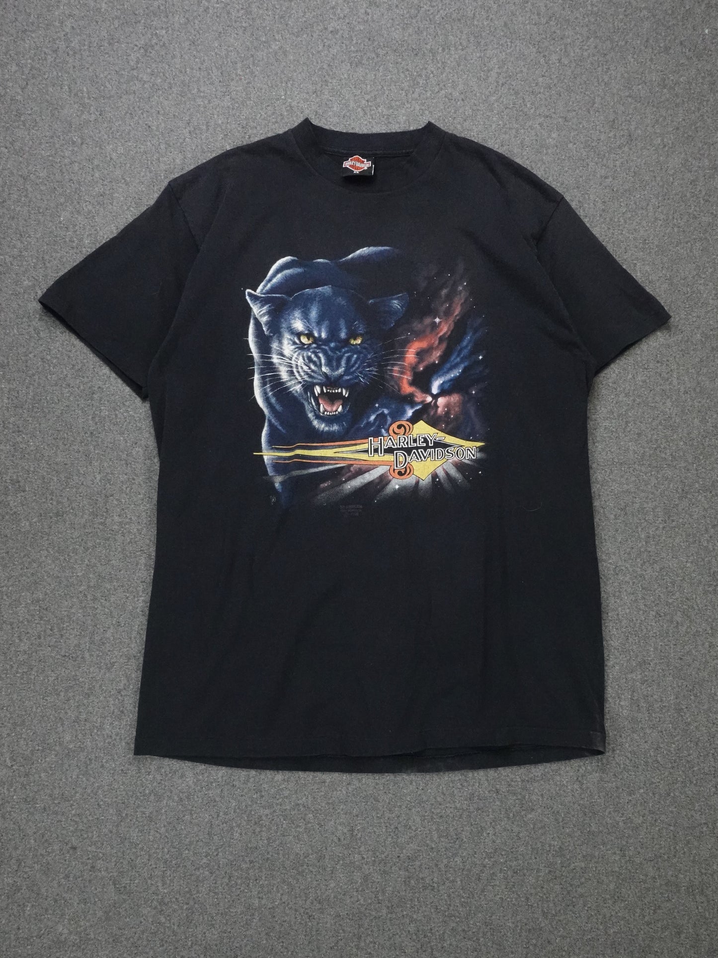 1990s - Harley Davidson 3D Emblem Panther T-Shirt