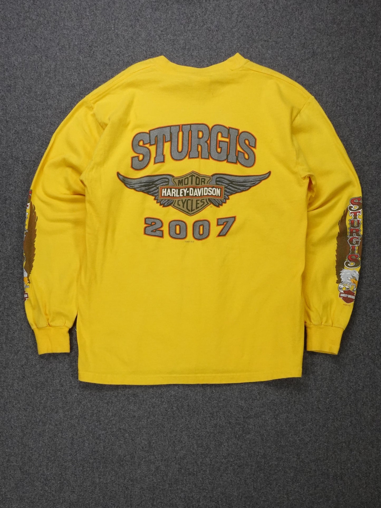 2007 - Harley Davidson Sturgis Long Sleeve Biker T-Shirt