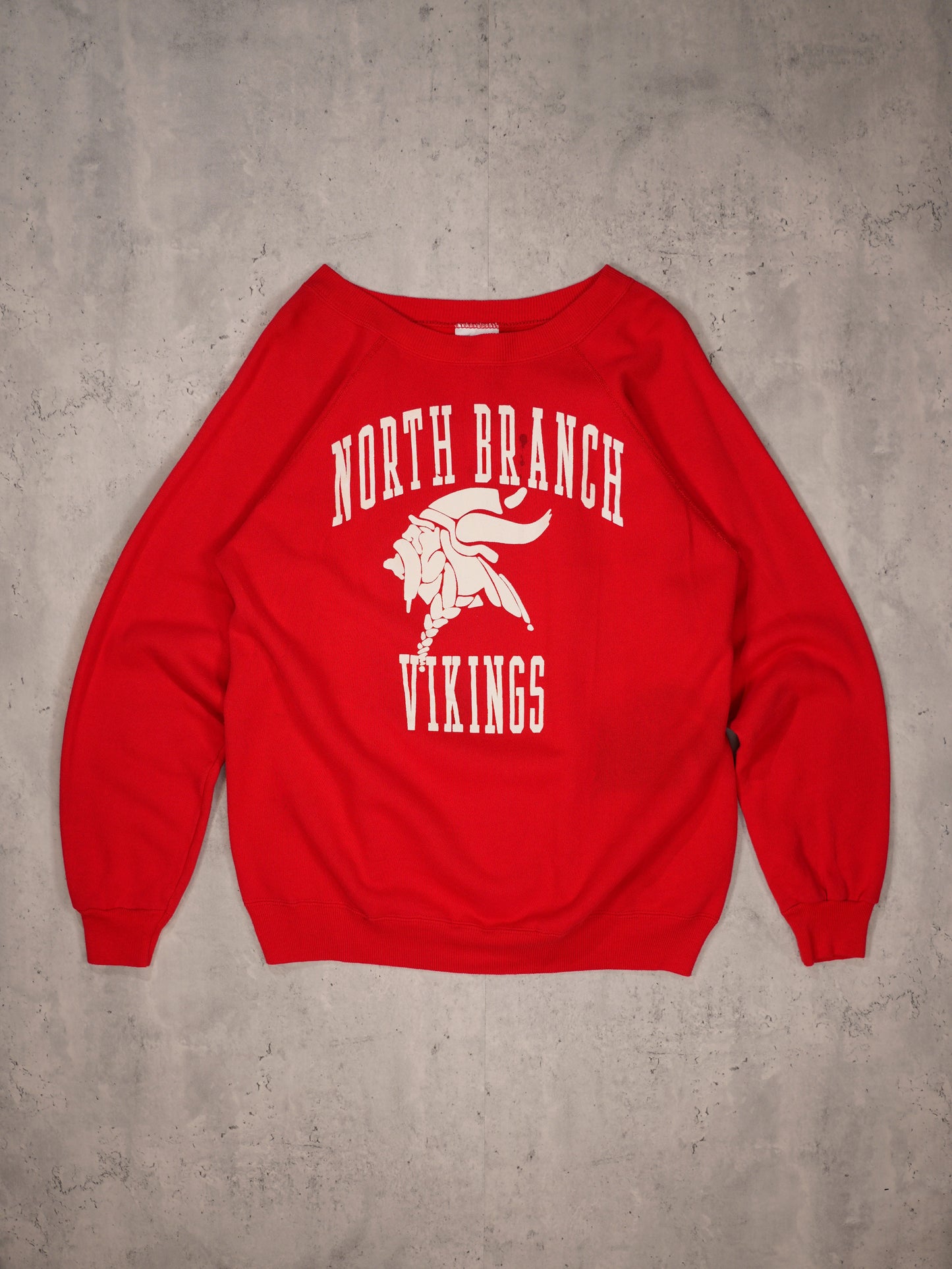 1990S - RAGLAN SLEEVE COLLEGE CREWNECK SWEATSHIRT
