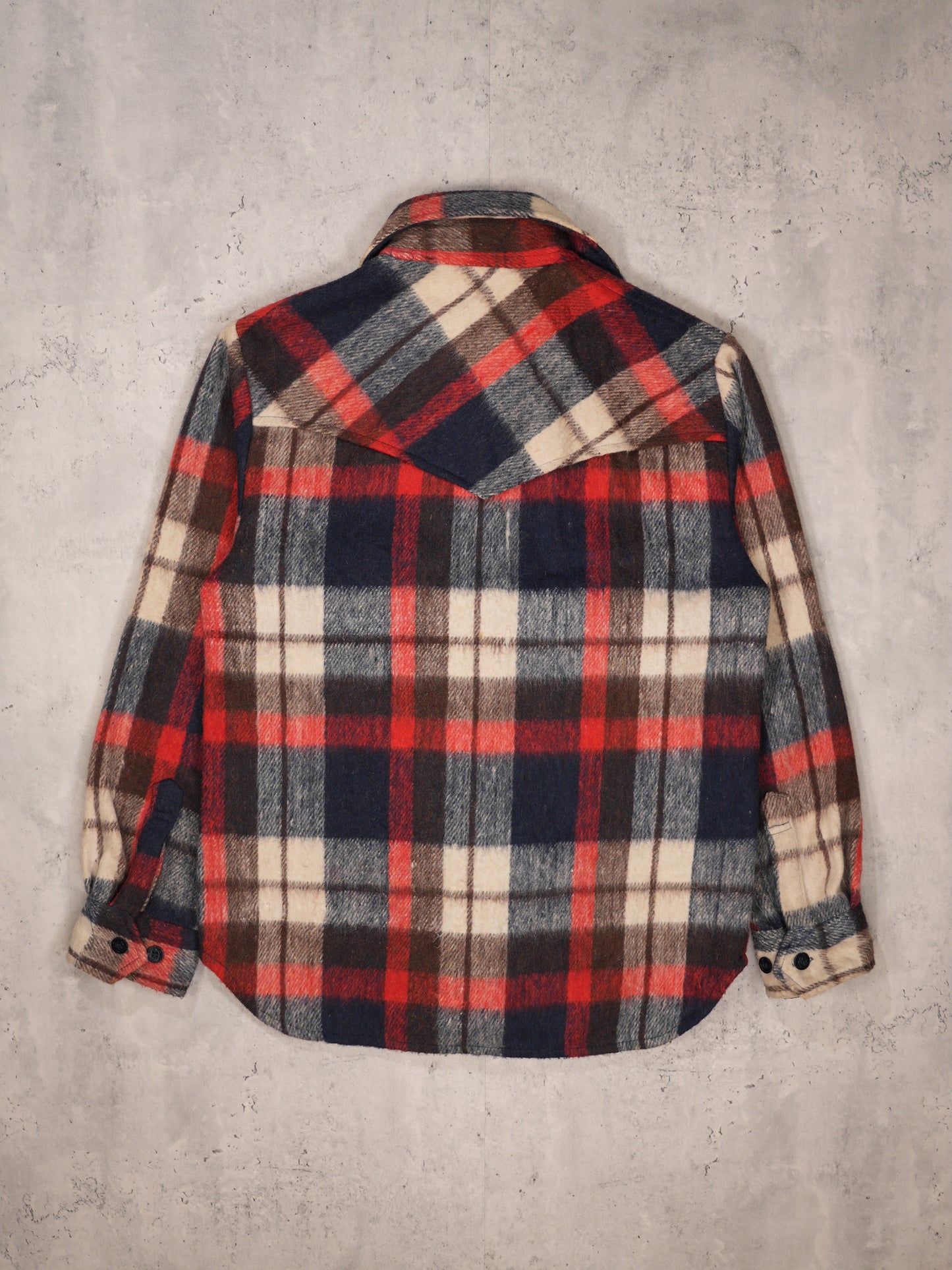 1990S - "C.P.O" BY ALEXANDERS BUTTON UP WOOL/SYNTHETIC SHIRT