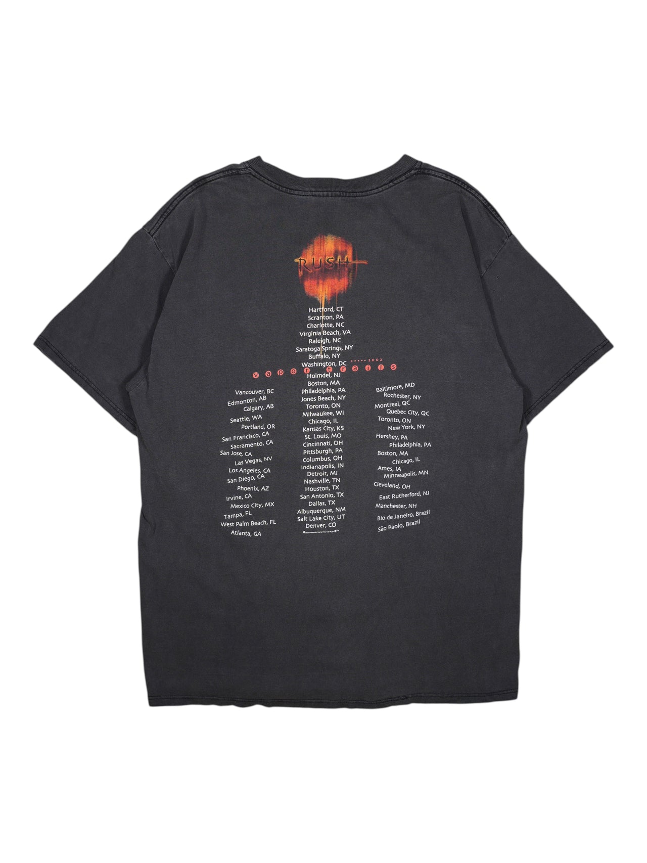 2002 Rush "vapor Trails" T-shirt