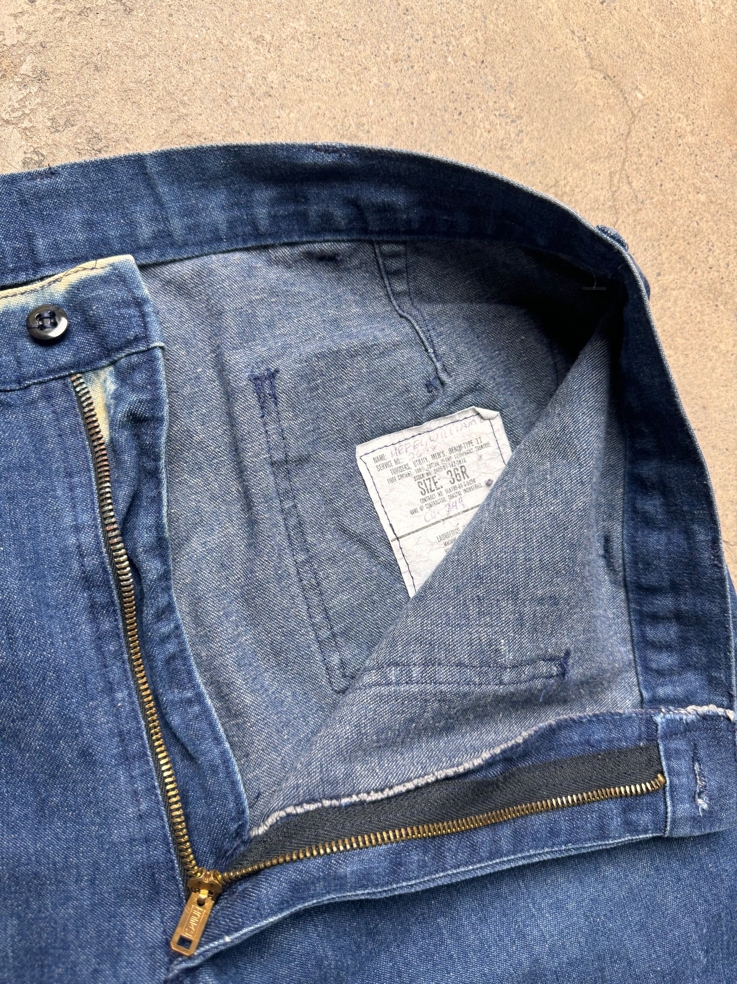 U.S NAVY USN Denim Bell Bottom Jeans (L)