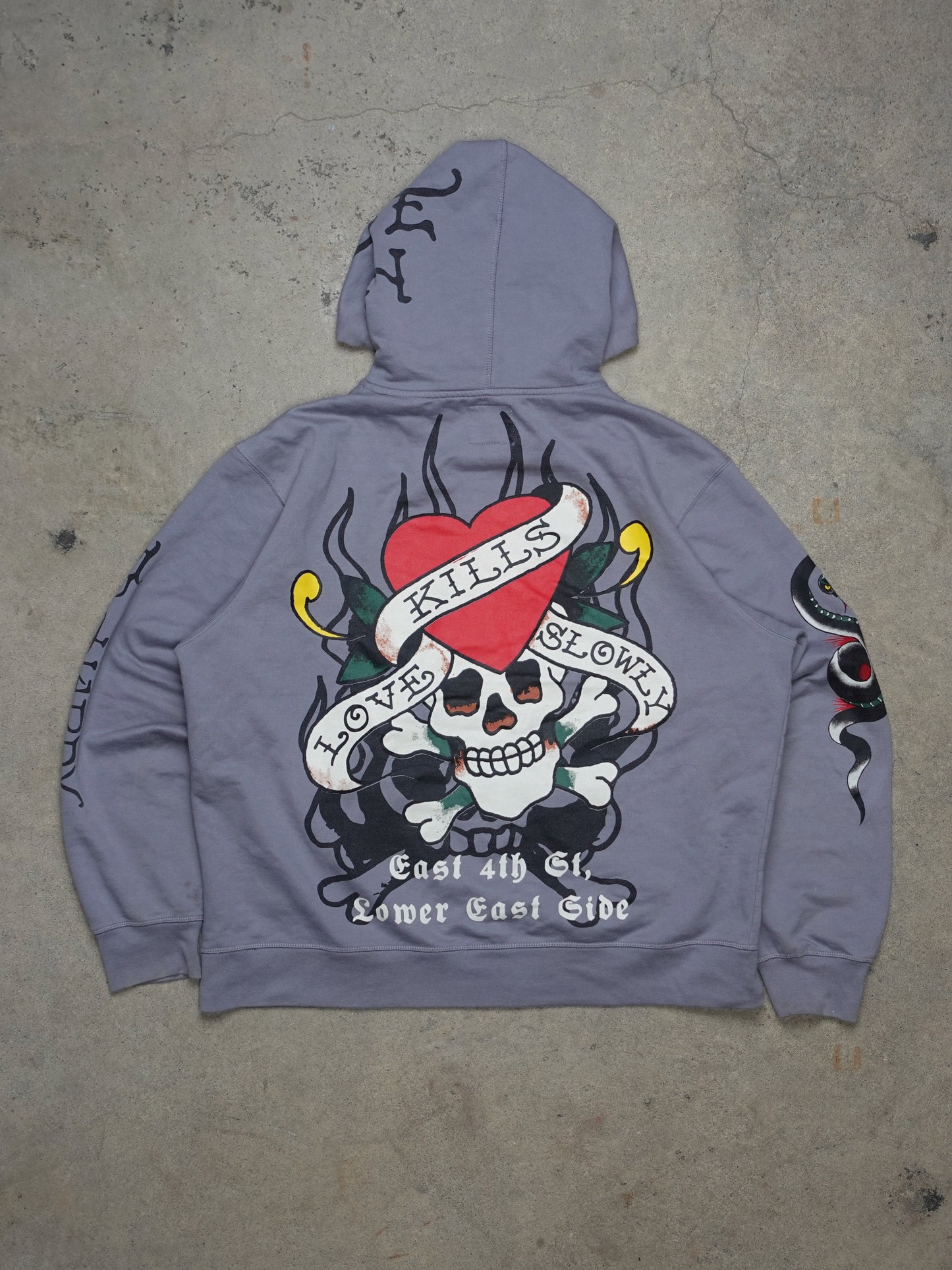 Ed Hardy Graphic Zip-Up Hoodie (XL)