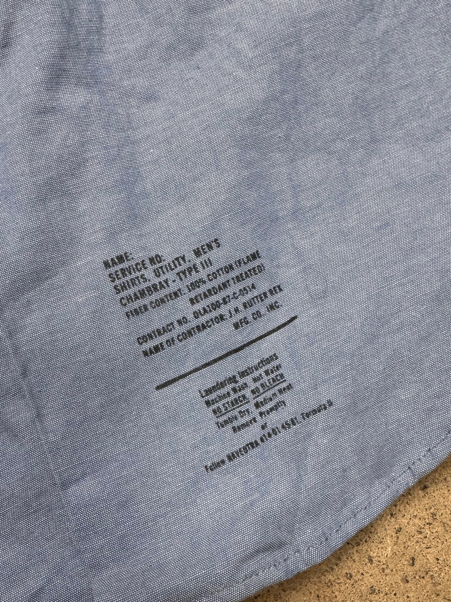 Blue Button-Up Work Shirt (M)