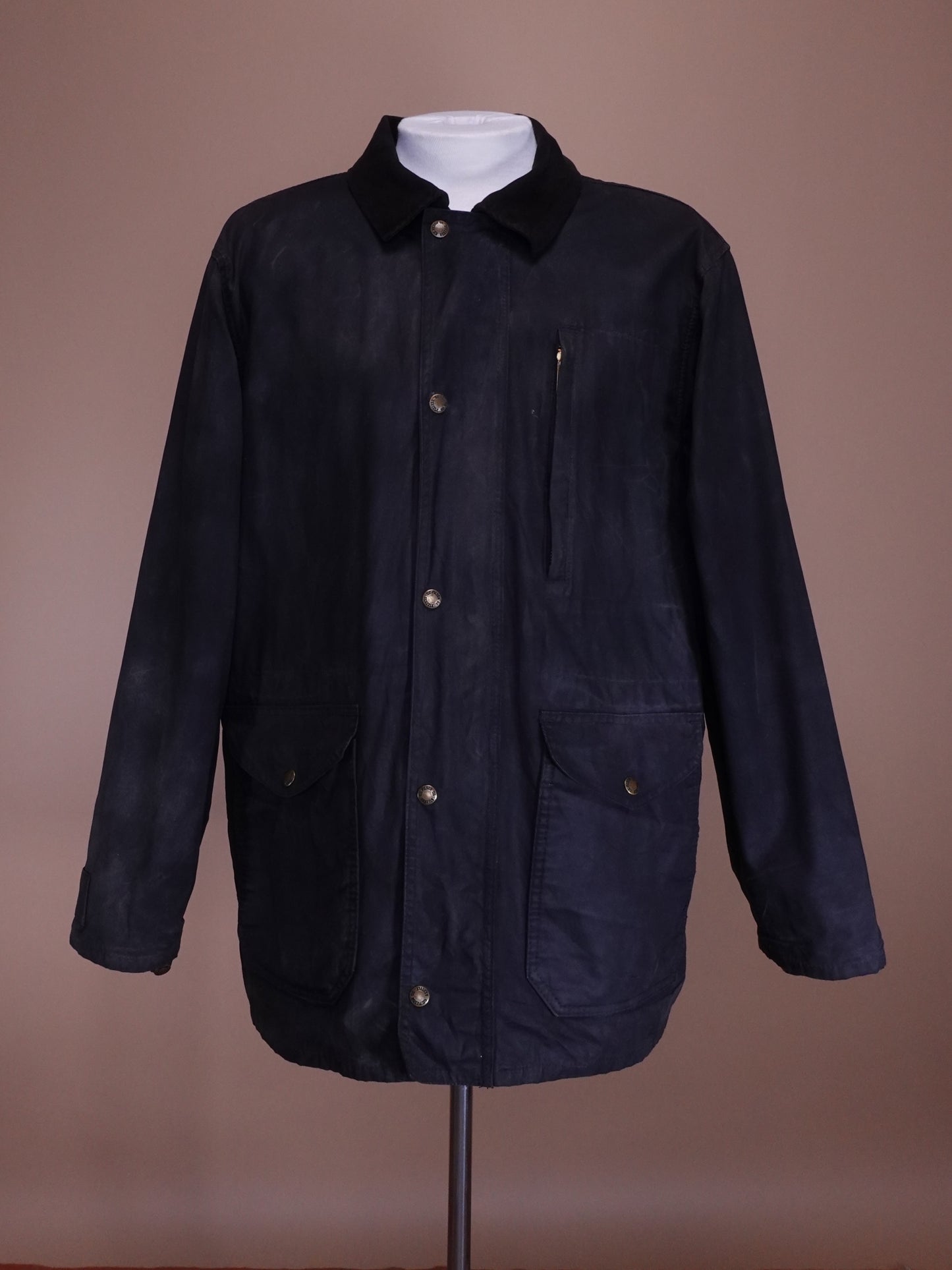 2000s - Genuine Filson Garment Black Waxed Canvas Jacket